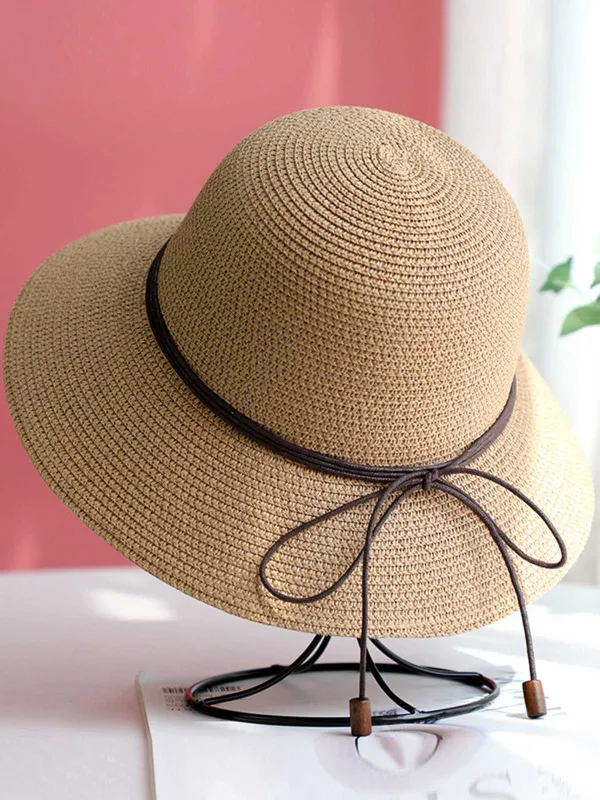 Retro Solid Crochet Knot Adjustable Sun Hat sold by Retro Stage