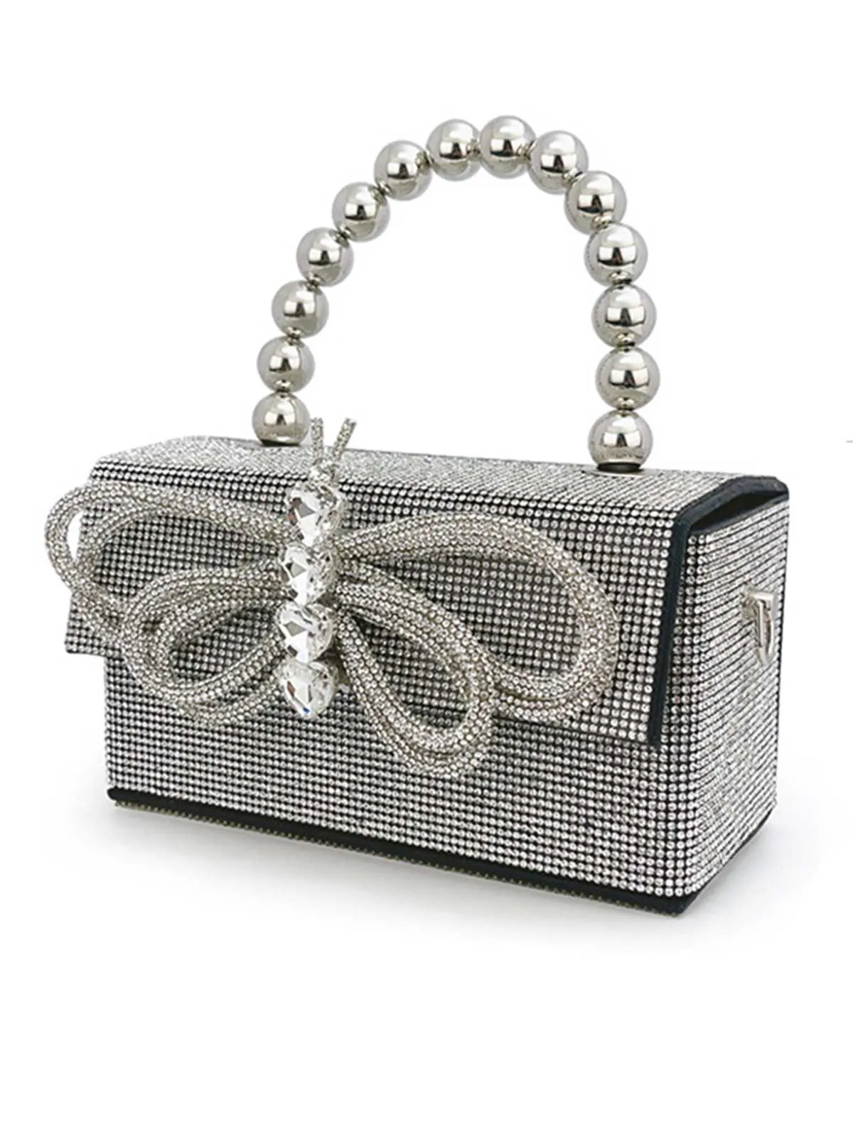 Shiny Bow Rhinestone Party Bag sold by Retro Stage product image thumbnail 4