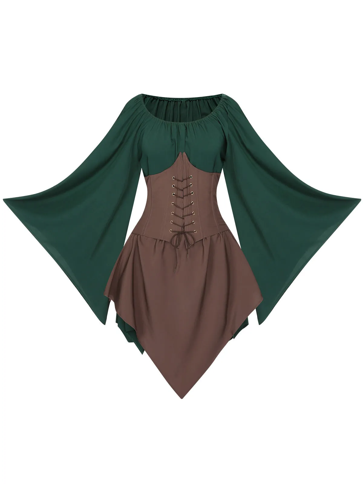 1950s Halloween Bat Sleeves Patchwork Dress sold by Retro Stage product image thumbnail 5