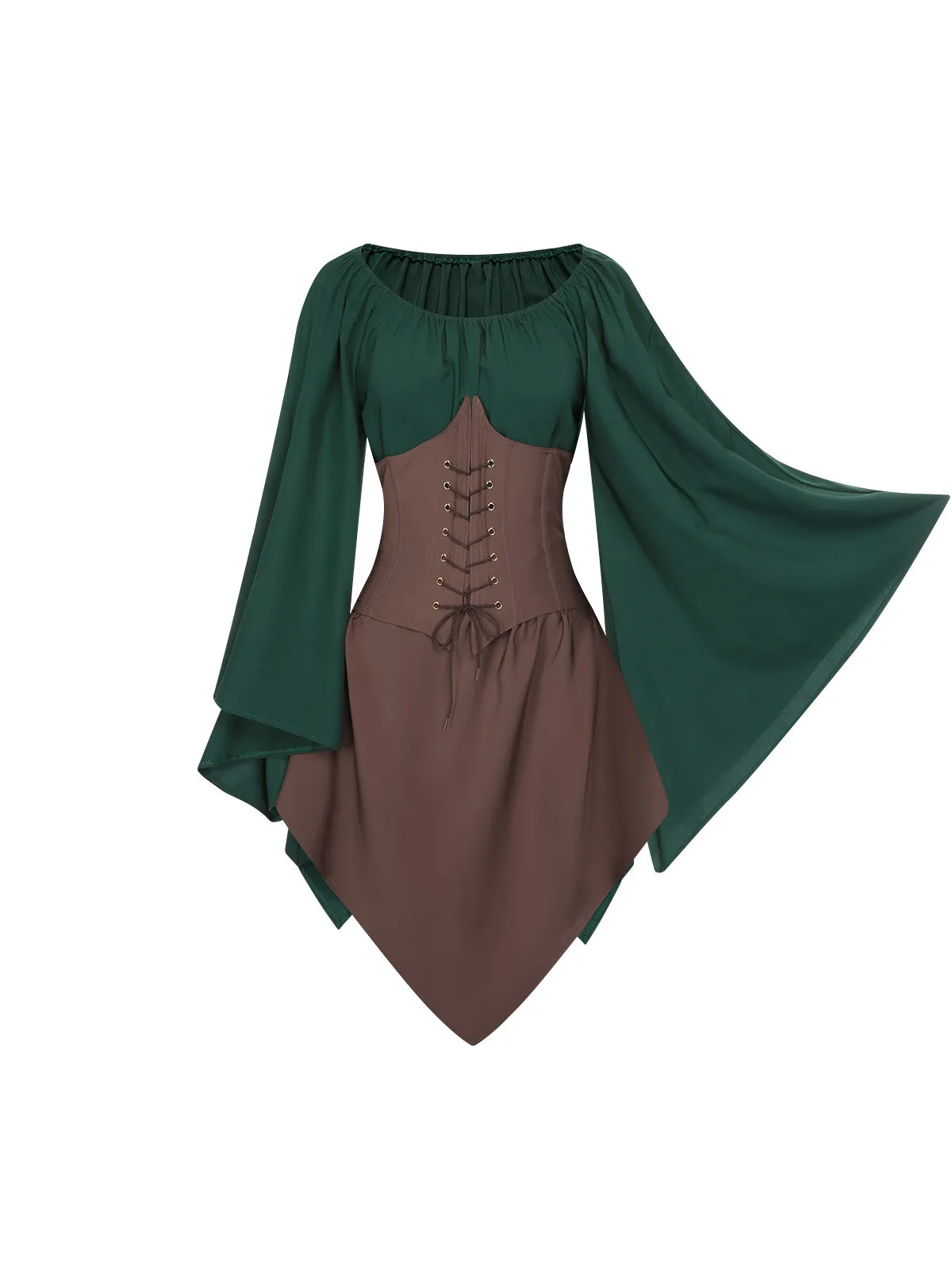 1950s Halloween Bat Sleeves Patchwork Dress sold by Retro Stage product image thumbnail 4