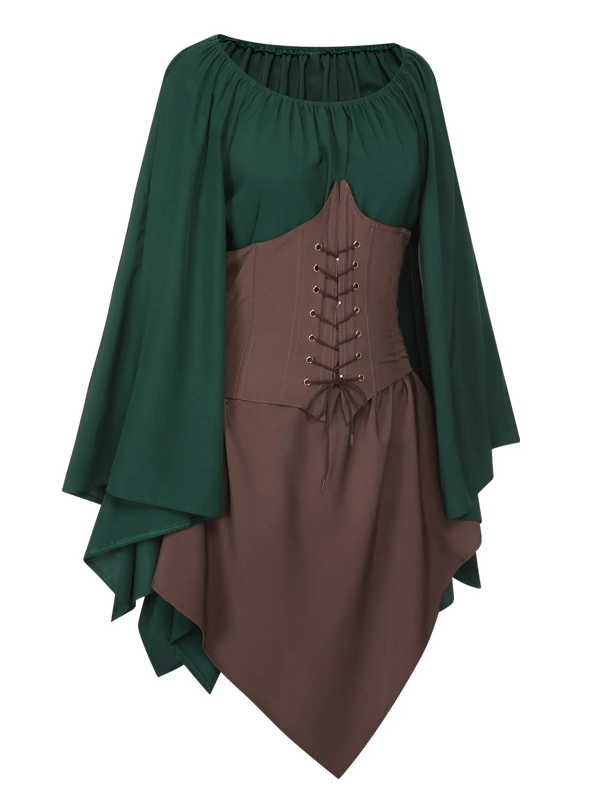 1950s Halloween Bat Sleeves Patchwork Dress sold by Retro Stage product image thumbnail 2