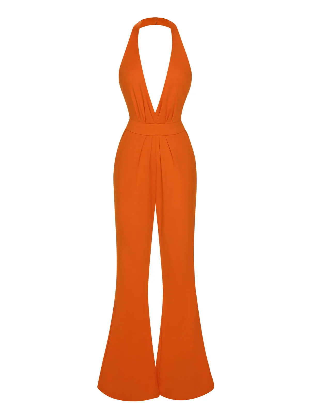 1930s Solid Deep V-Neck Halter Jumpsuit sold by Retro Stage product image thumbnail 2