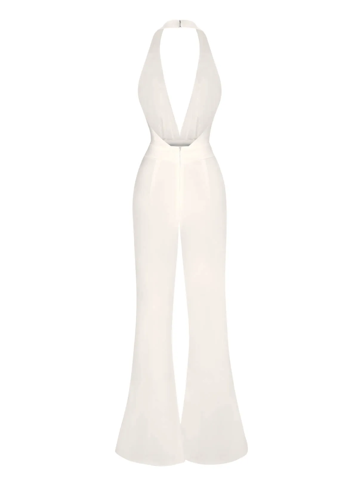 1930s Solid Deep V-Neck Halter Jumpsuit sold by Retro Stage product image thumbnail 4