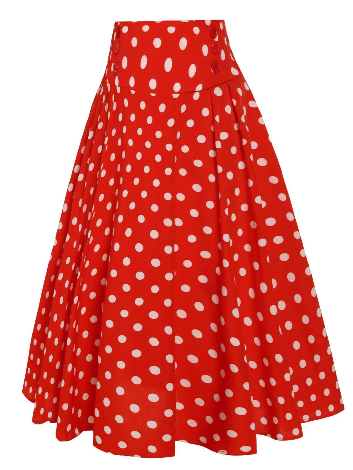 1930s High Waist Contrast Polka Dots Skirt sold by Retro Stage product image thumbnail 2