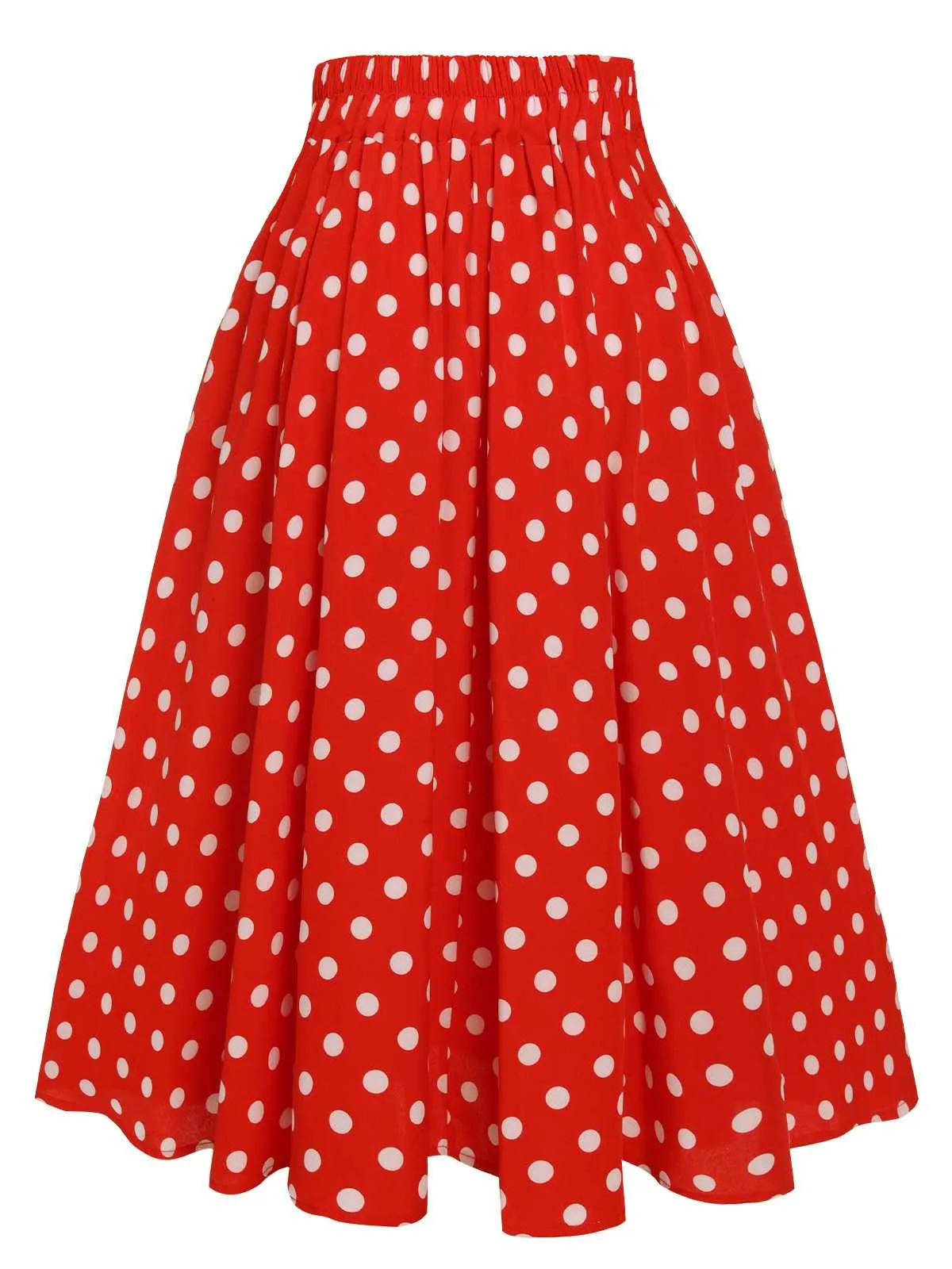 1930s High Waist Contrast Polka Dots Skirt sold by Retro Stage product image thumbnail 3