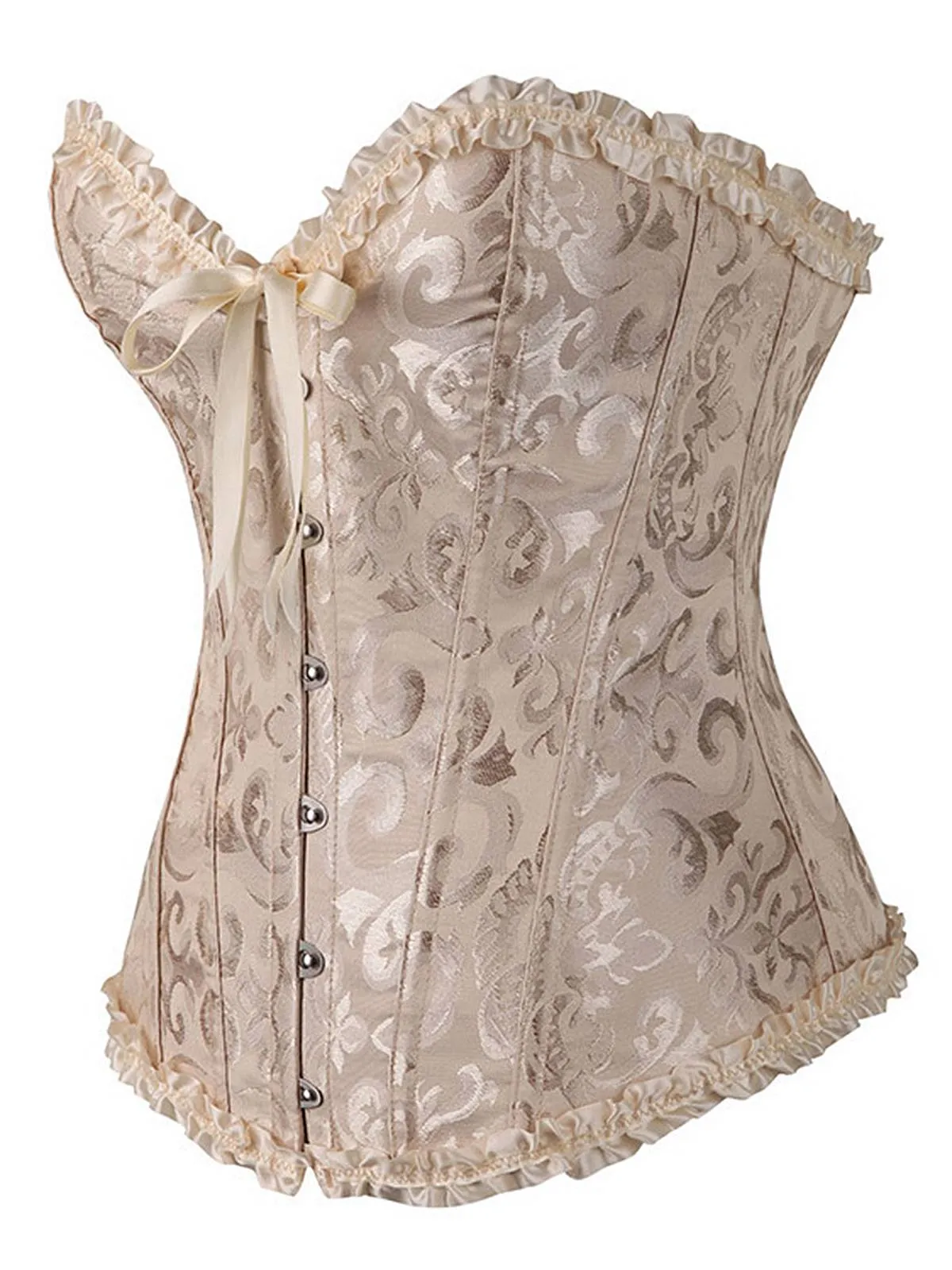 Vintage Palace Print Lace-Up Corset sold by Retro Stage product image thumbnail 2