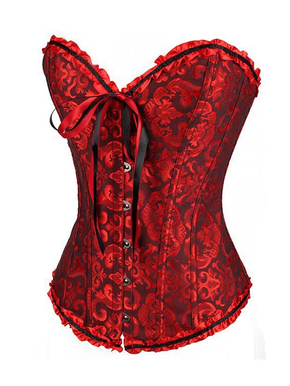 Vintage Palace Print Lace-Up Corset sold by Retro Stage product image thumbnail 5
