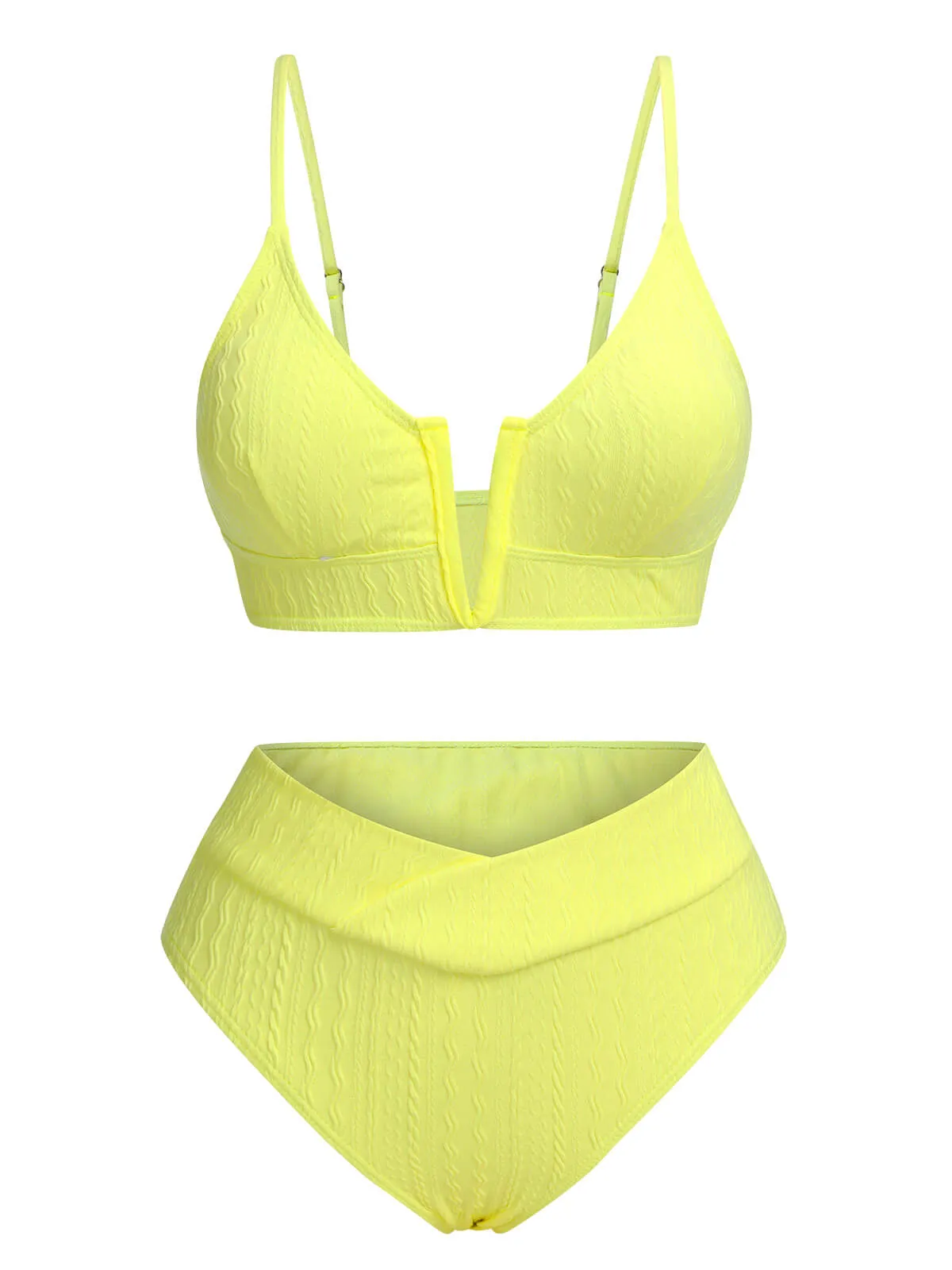 Yellow 1950s Solid Knit Bikini Set sold by Retro Stage