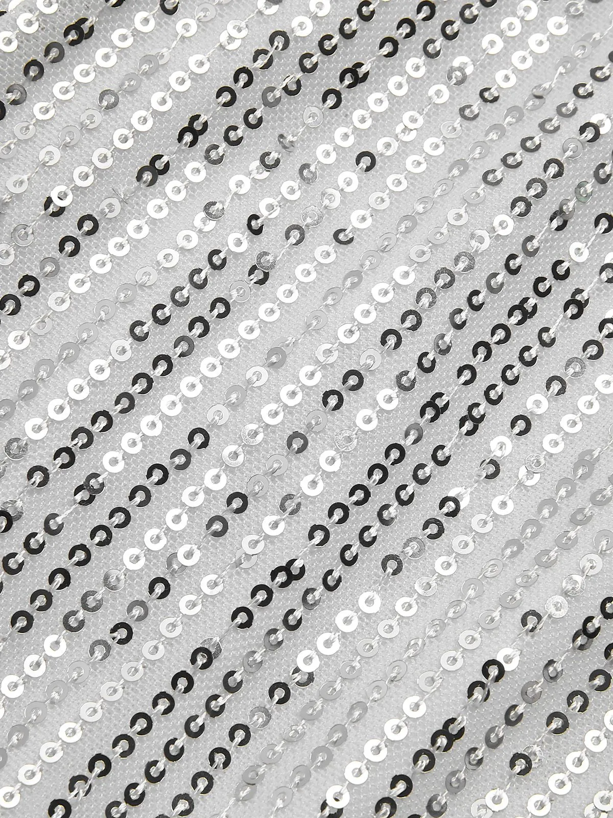 Silver 1930s Solid Sequined Backless Jumpsuit sold by Retro Stage product image thumbnail 5