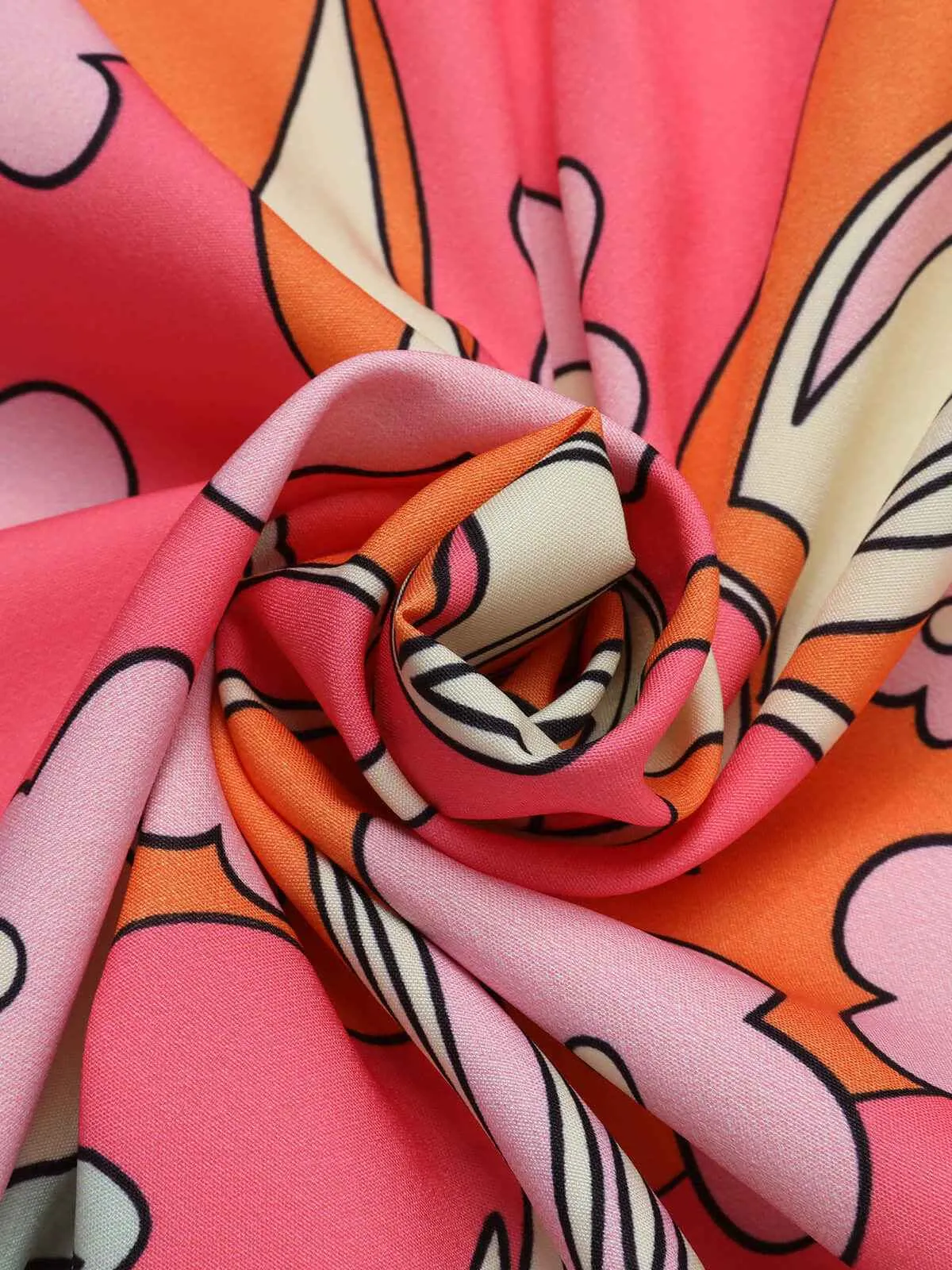 Multicolor 1960s Cartoon Floral Tulip Hem Dress sold by Retro Stage product image thumbnail 4