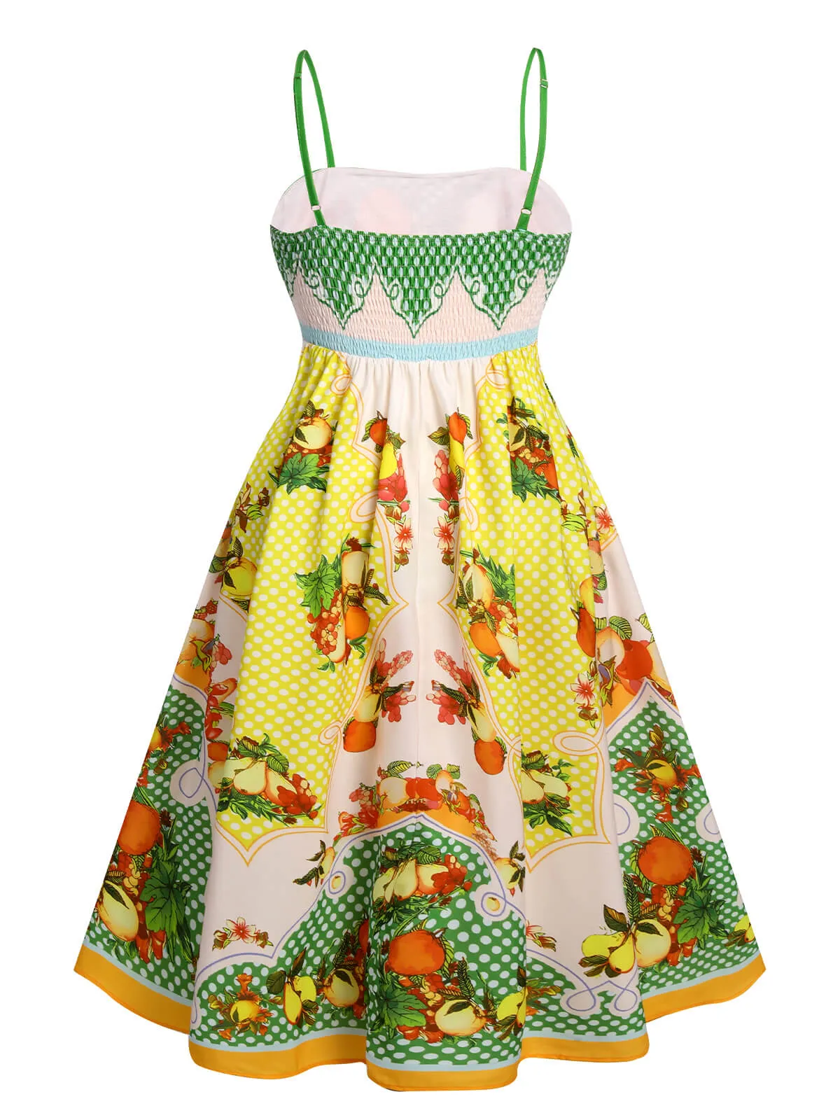 Multicolor 1940s Lemonis Print Midi Dress sold by Retro Stage product image thumbnail 3
