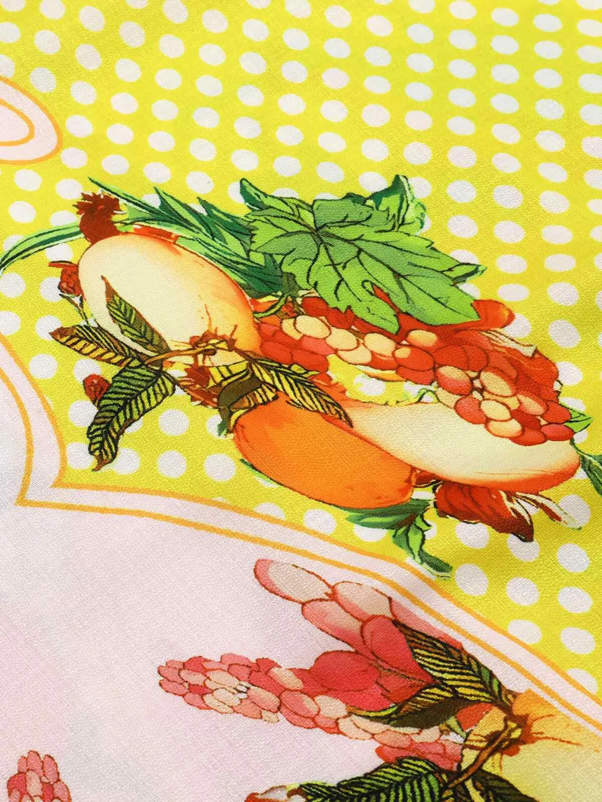 Multicolor 1940s Lemonis Print Midi Dress sold by Retro Stage product image thumbnail 5