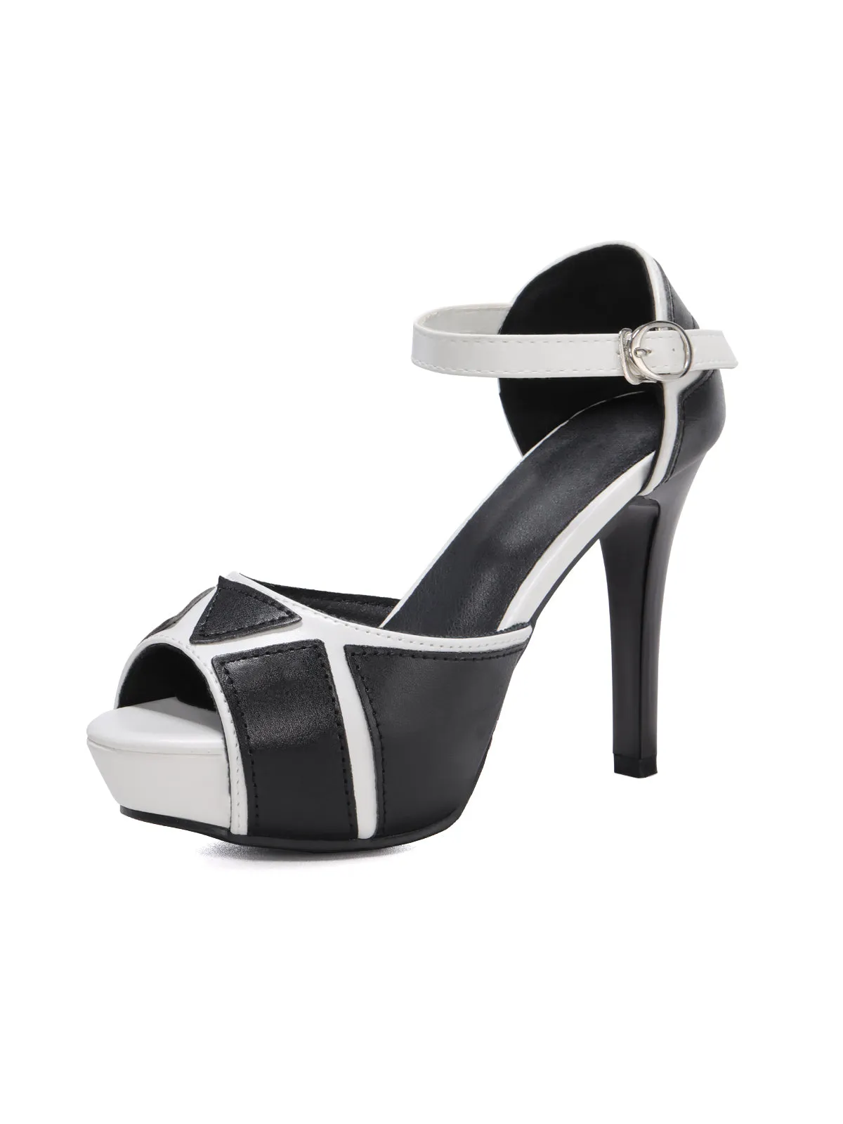 Black Fish Mouth Buckle High Heels Shoes sold by Retro Stage product image thumbnail 3
