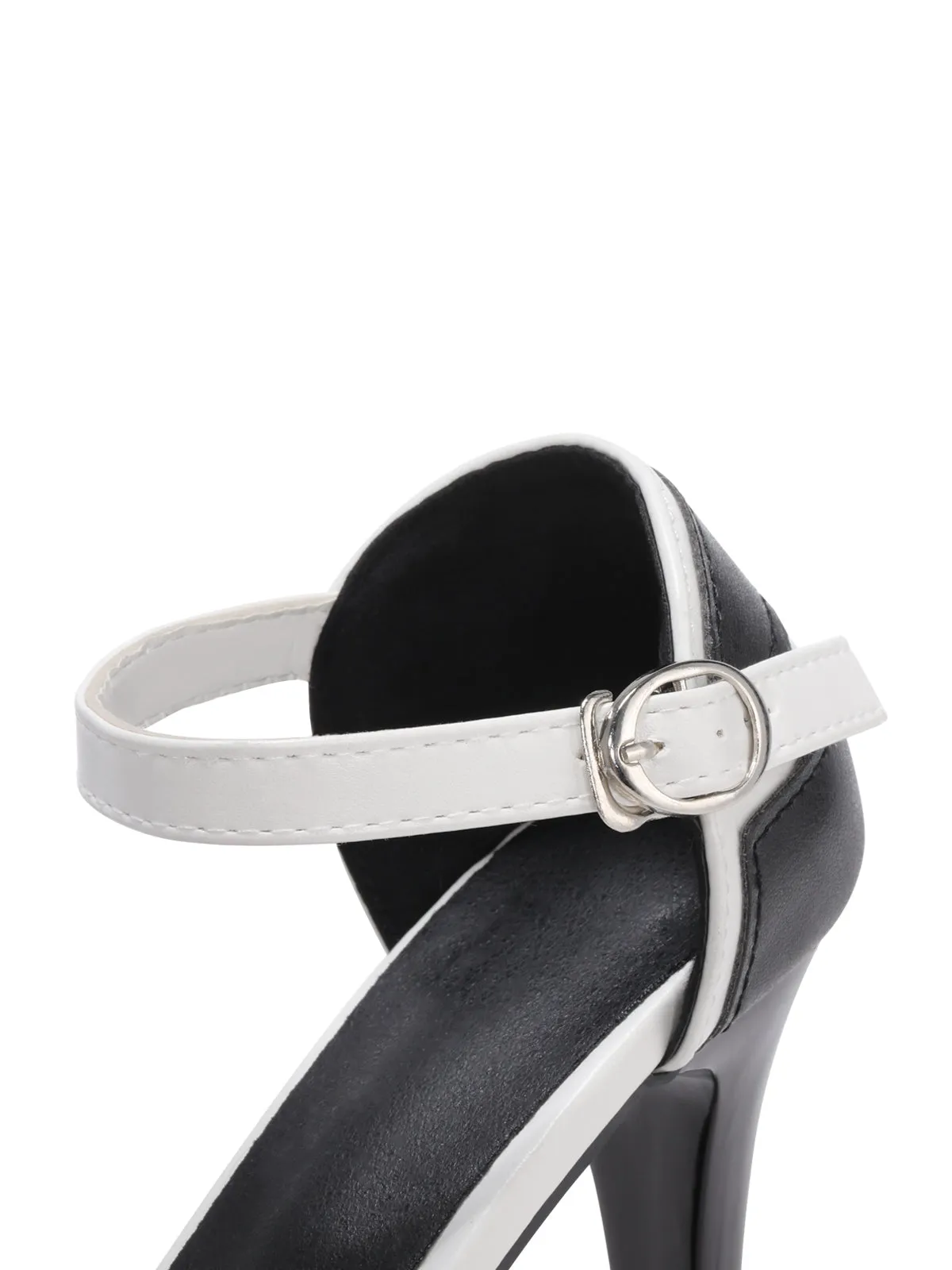 Black Fish Mouth Buckle High Heels Shoes sold by Retro Stage product image thumbnail 4