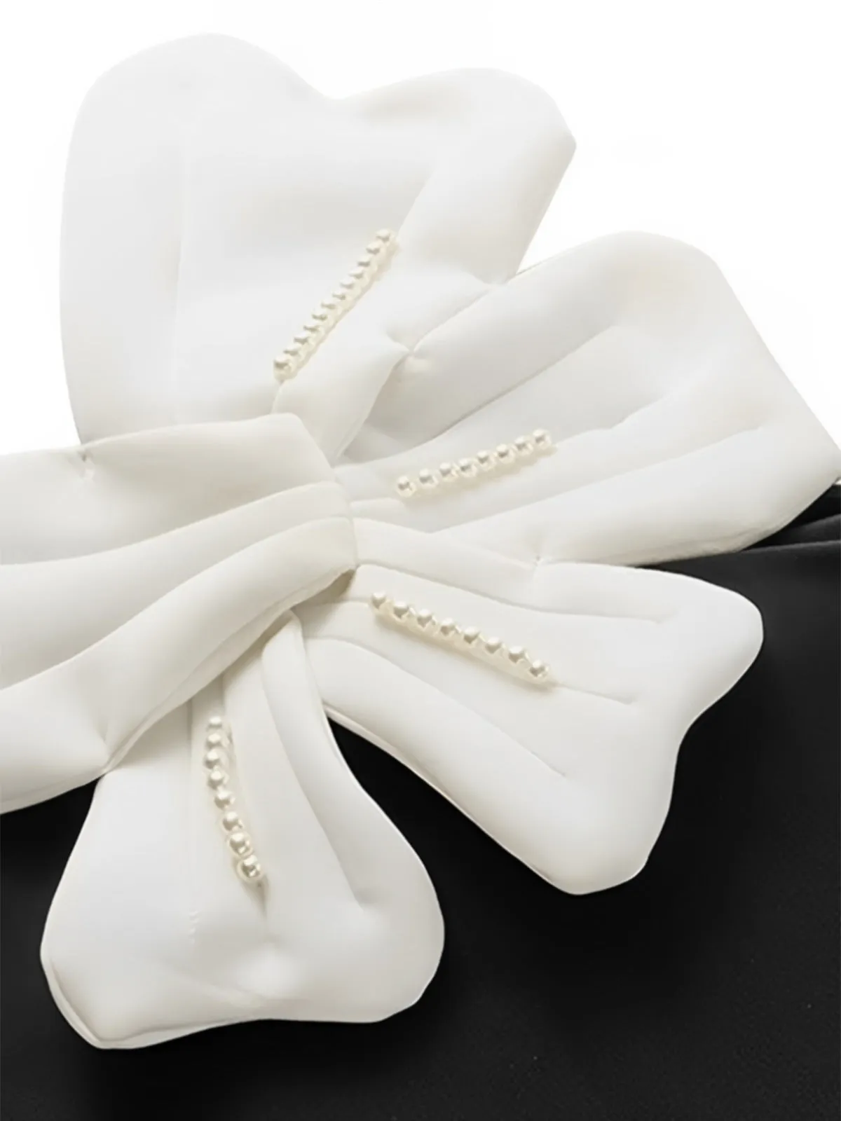 Black 1930s 3D Pearl Floral One-Piece Swimsuit sold by Retro Stage product image thumbnail 4