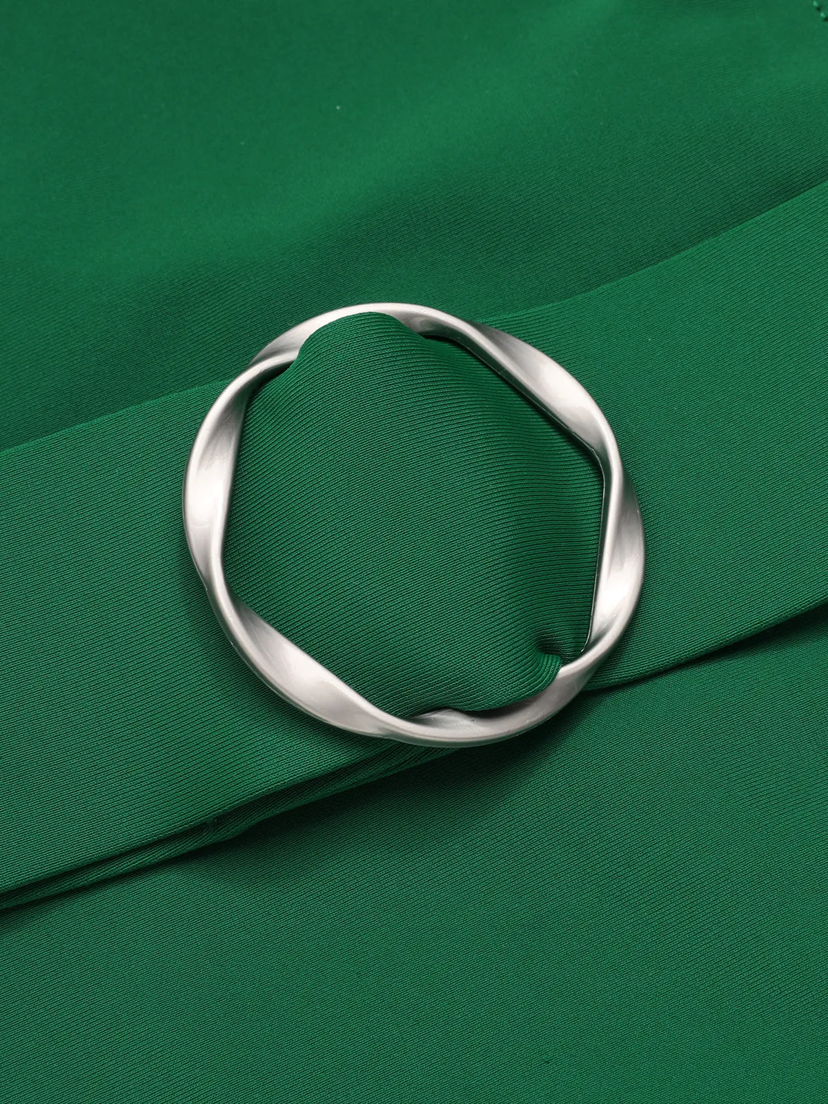 Green 1930s Solid Belt Backless Swimsuit sold by Retro Stage product image thumbnail 4