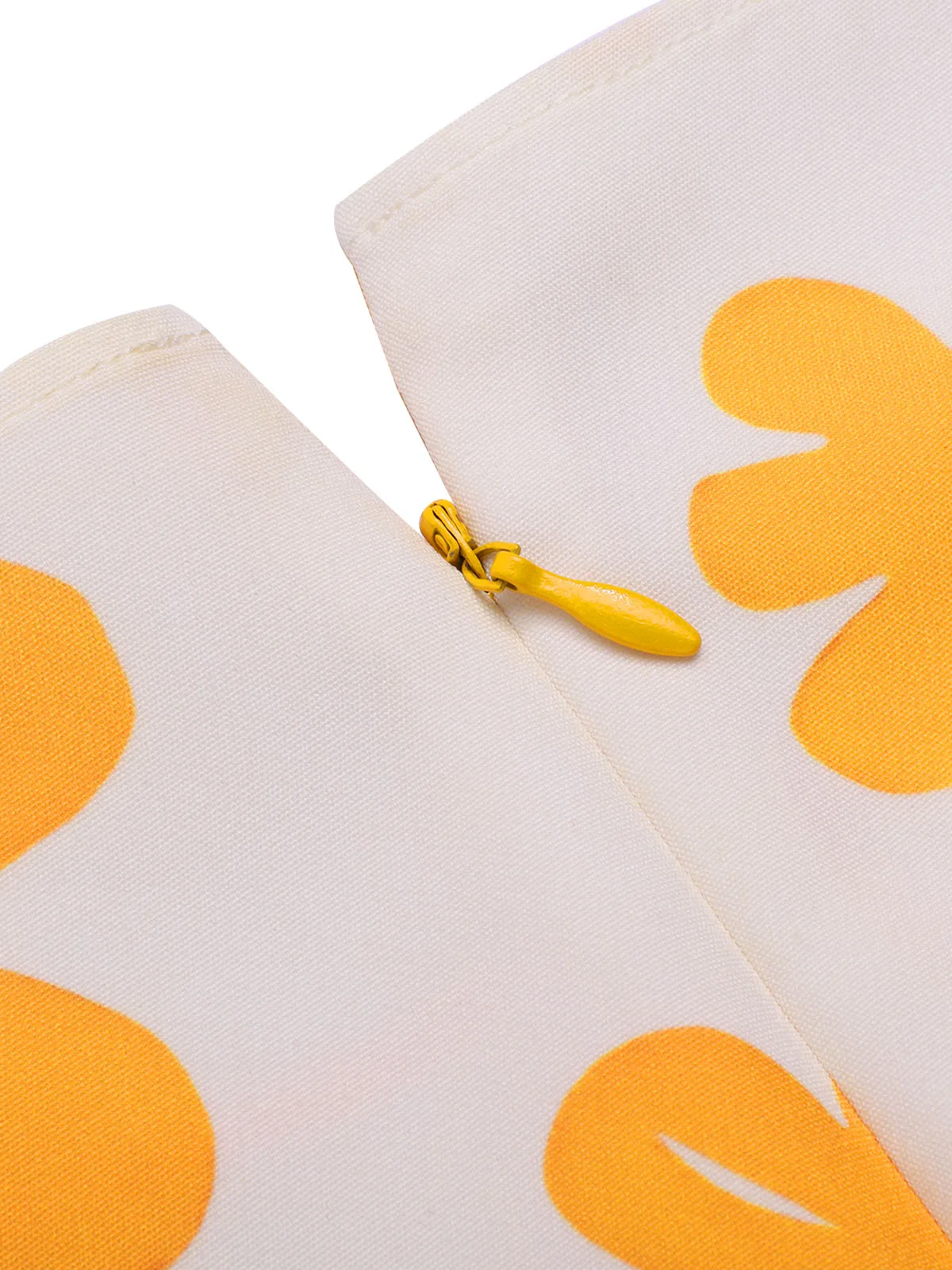 Yellow 1960s Floral Bow Sleeveless Dress sold by Retro Stage product image thumbnail 5