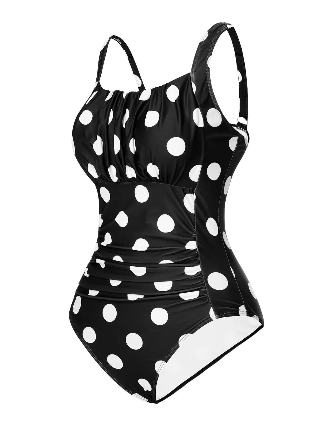 1940s Polka Dots Wrinkle Strap Swimsuit sold by Retro Stage product image thumbnail 2
