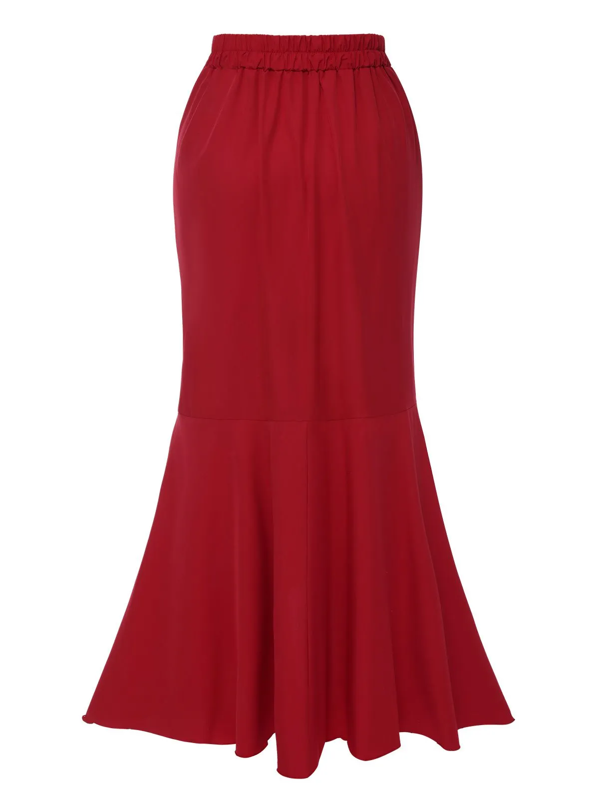 1960s Solid Tie-Up Mermaid Long Skirt sold by Retro Stage product image thumbnail 3