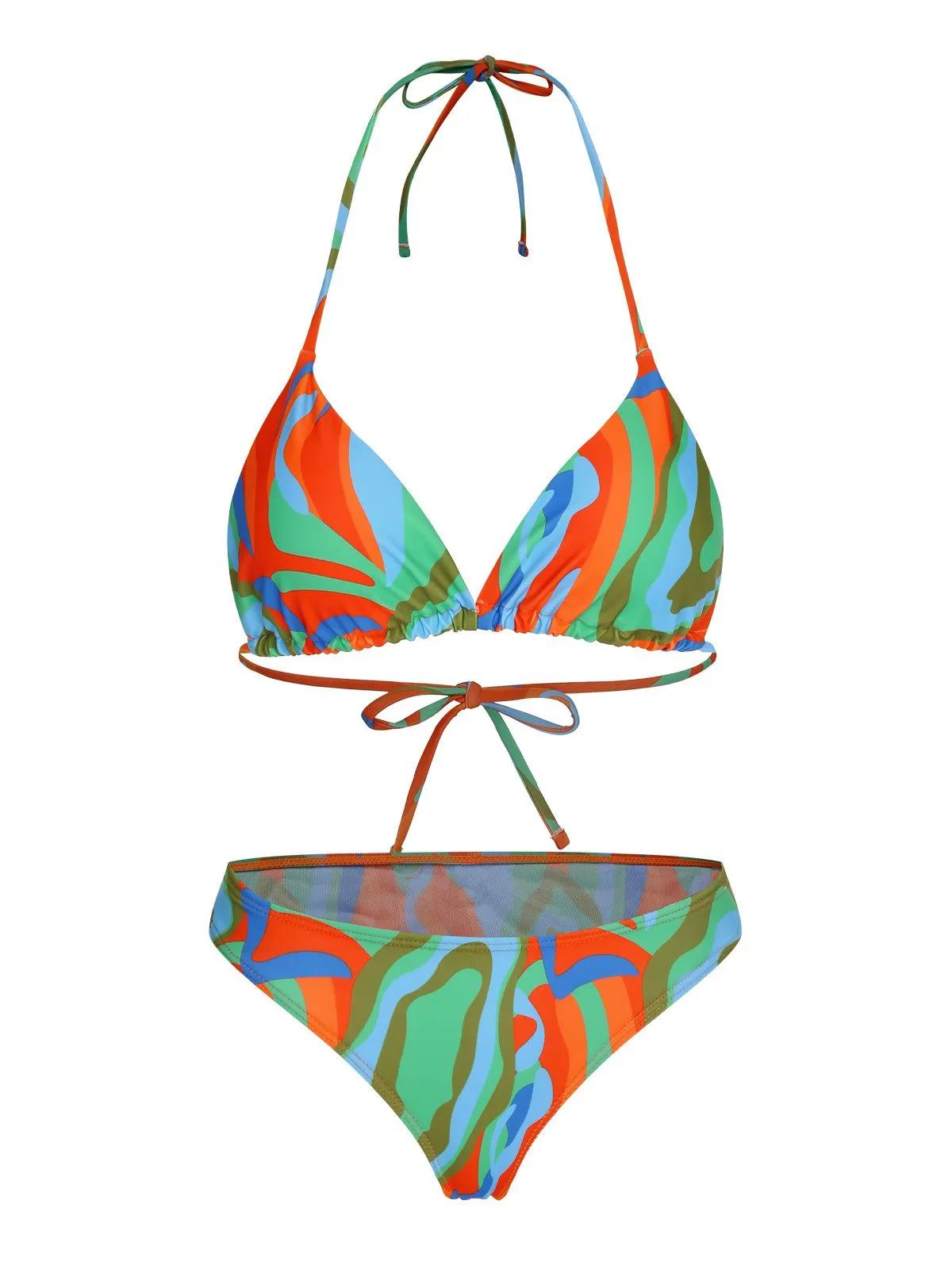 1970s Colorful Swimsuit & Drawstring Skirt Cover Up sold by Retro Stage product image thumbnail 4