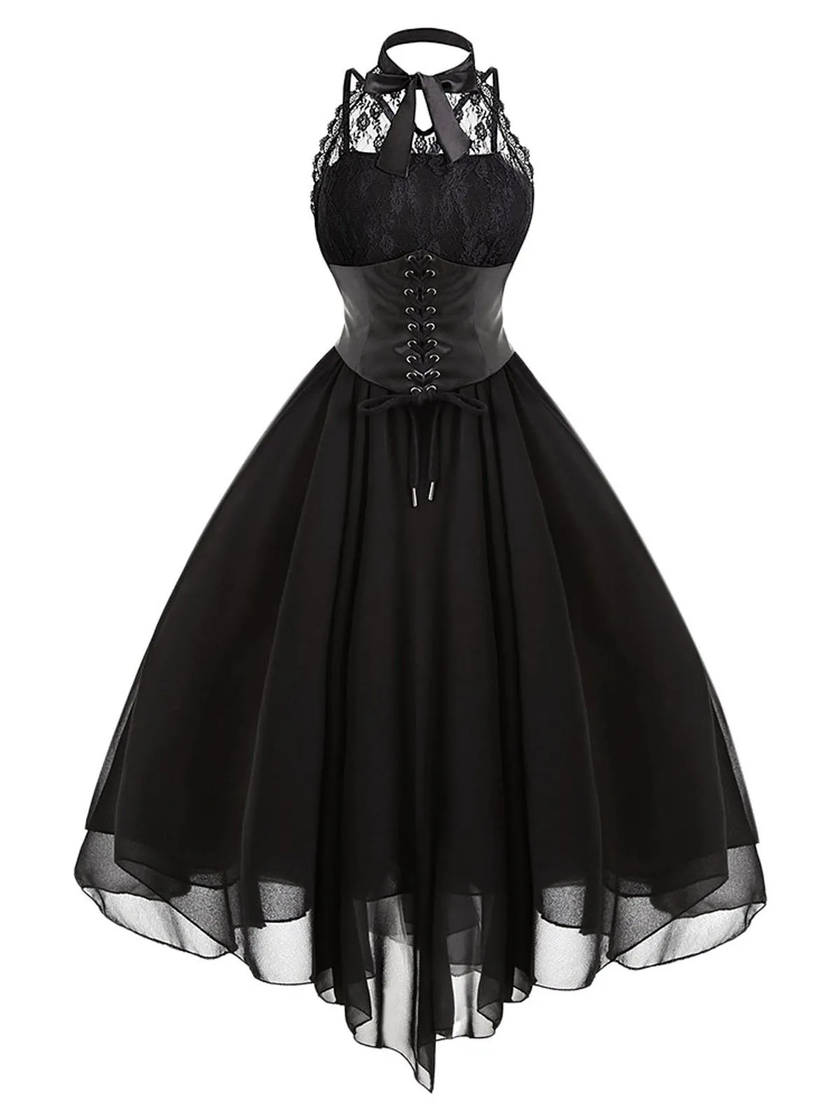 Halloween Gothic Steampunk Lace Dress sold by Retro Stage product image thumbnail 2