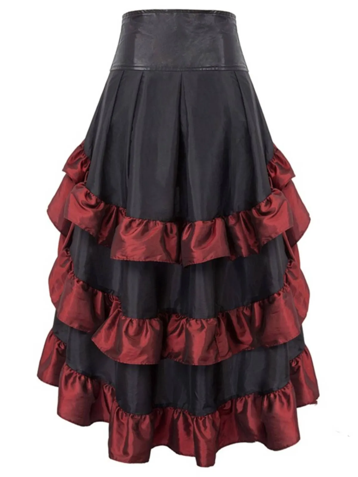 Black Ruffle Patchwork Irregular Skirt sold by Retro Stage product image thumbnail 3