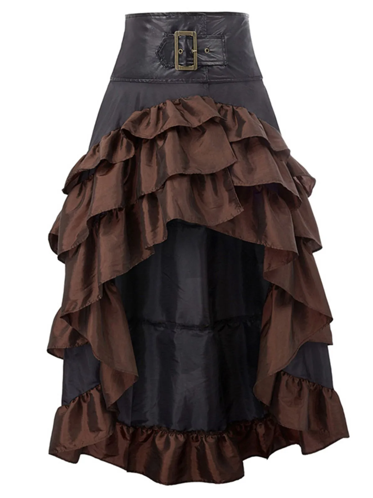 Black Ruffle Patchwork Irregular Skirt sold by Retro Stage product image thumbnail 5