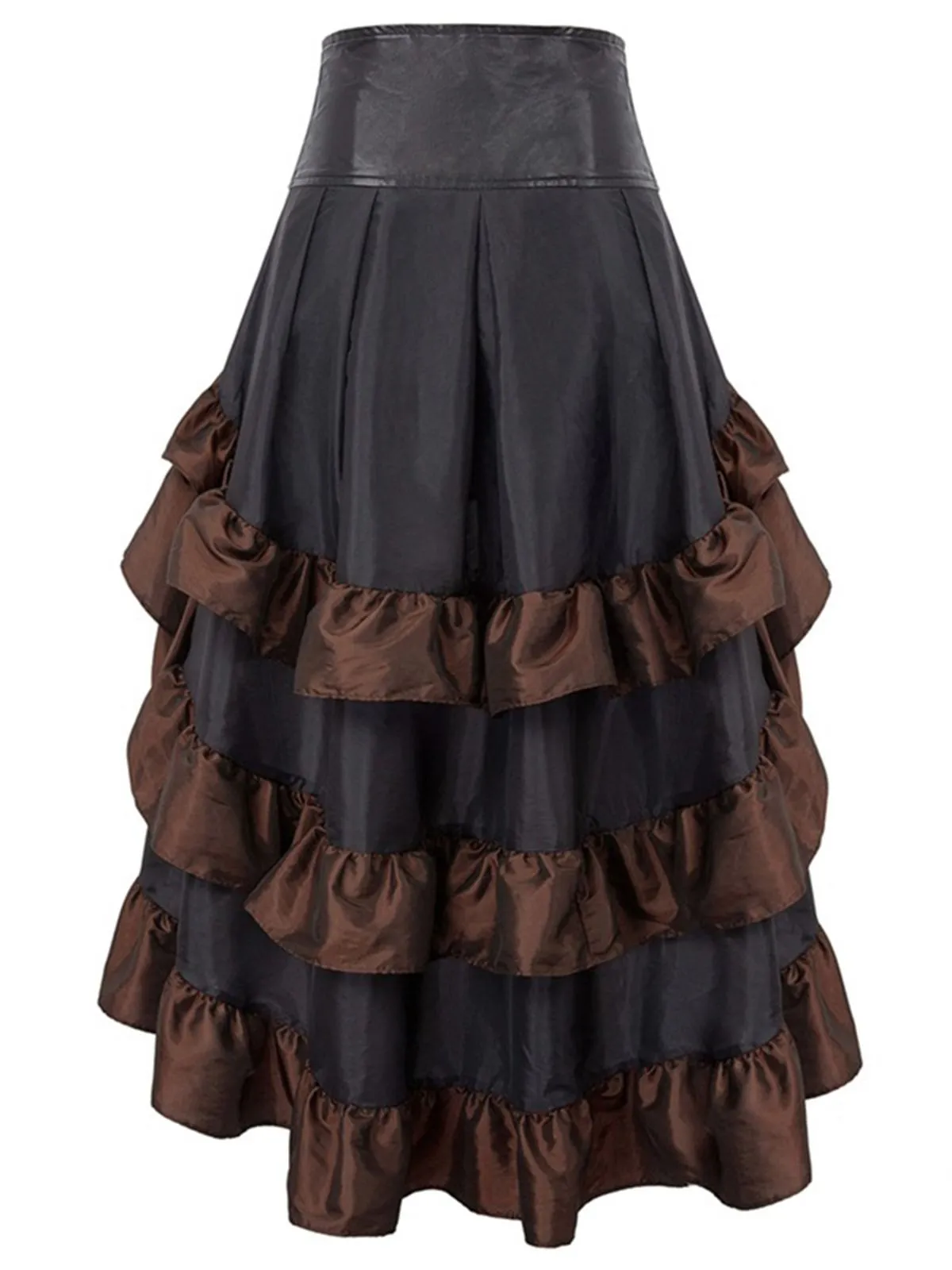 Black Ruffle Patchwork Irregular Skirt sold by Retro Stage product image thumbnail 4