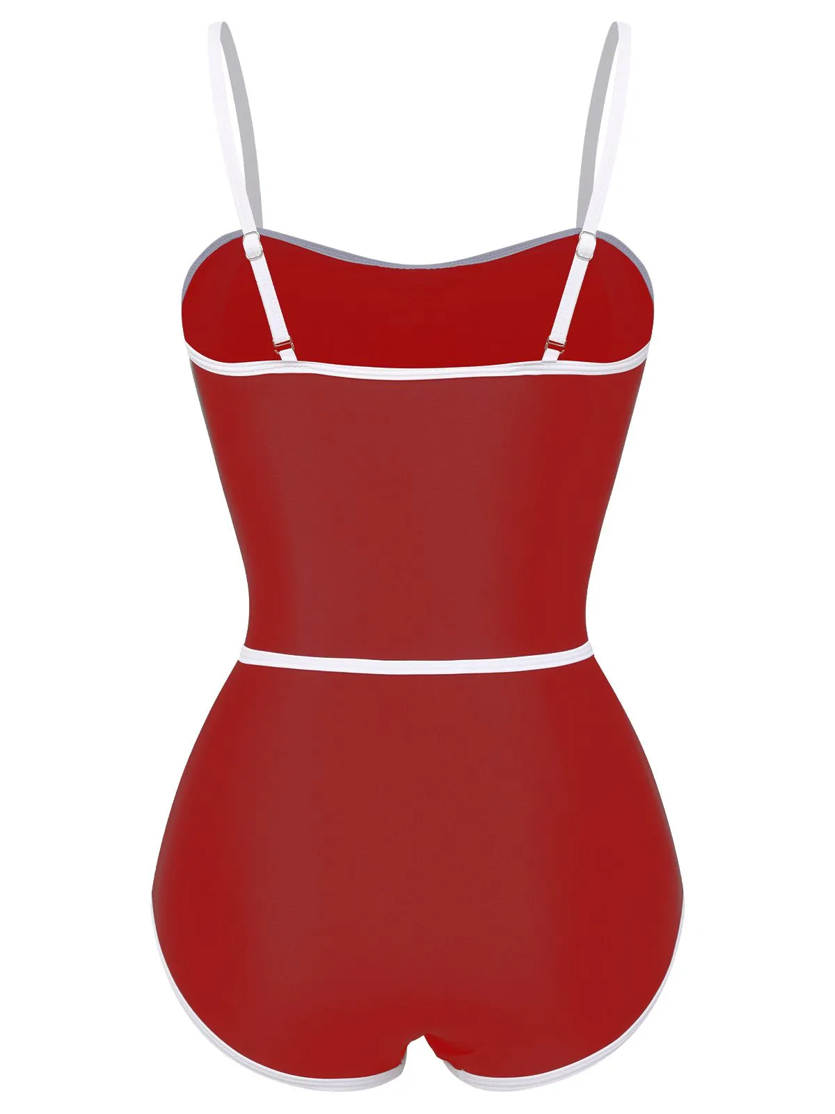 Red 1960s Lined Sling One-Piece Swimsuit sold by Retro Stage product image thumbnail 3