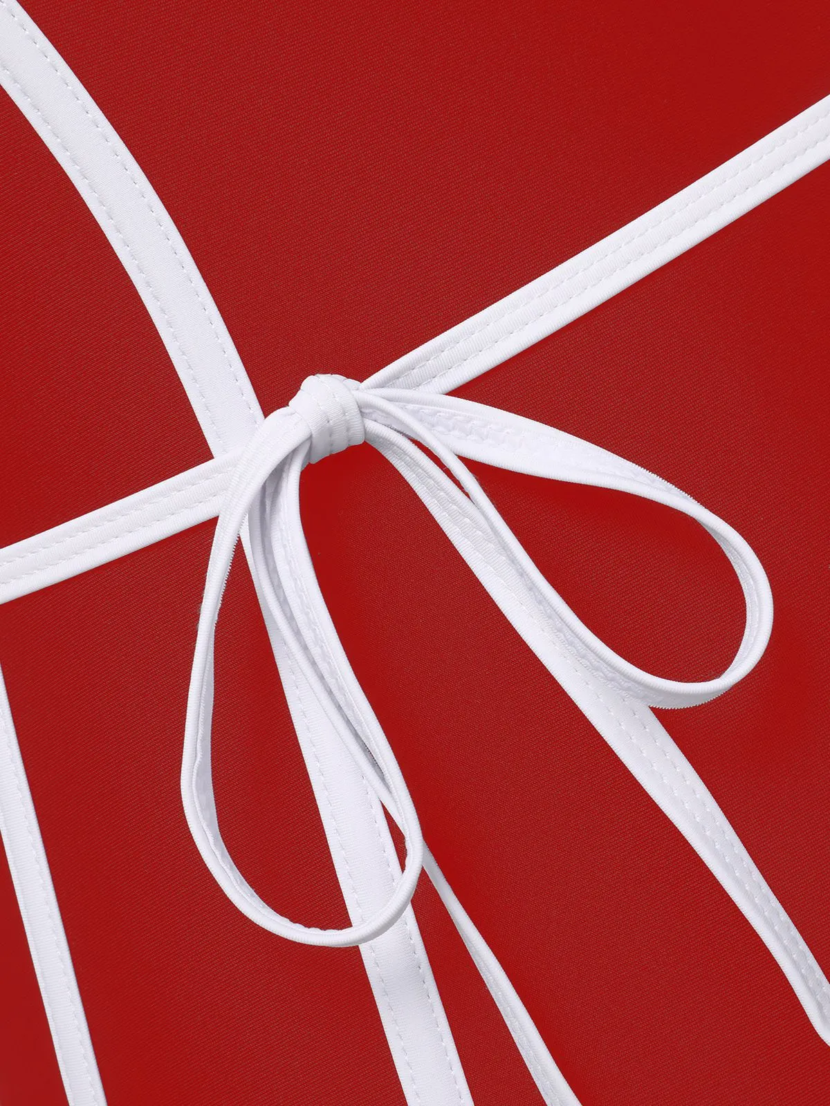 Red 1960s Lined Sling One-Piece Swimsuit sold by Retro Stage product image thumbnail 4