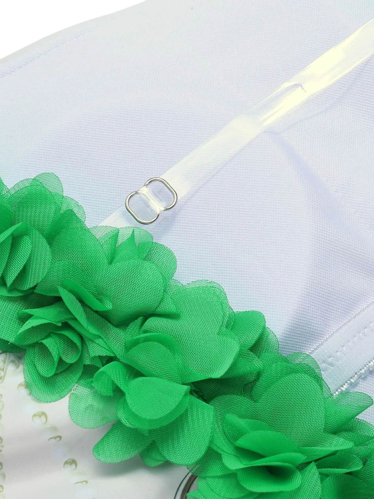 Multicolor 1950s 3D-Flowers Spaghetti Straps Swimsuit sold by Retro Stage product image thumbnail 5