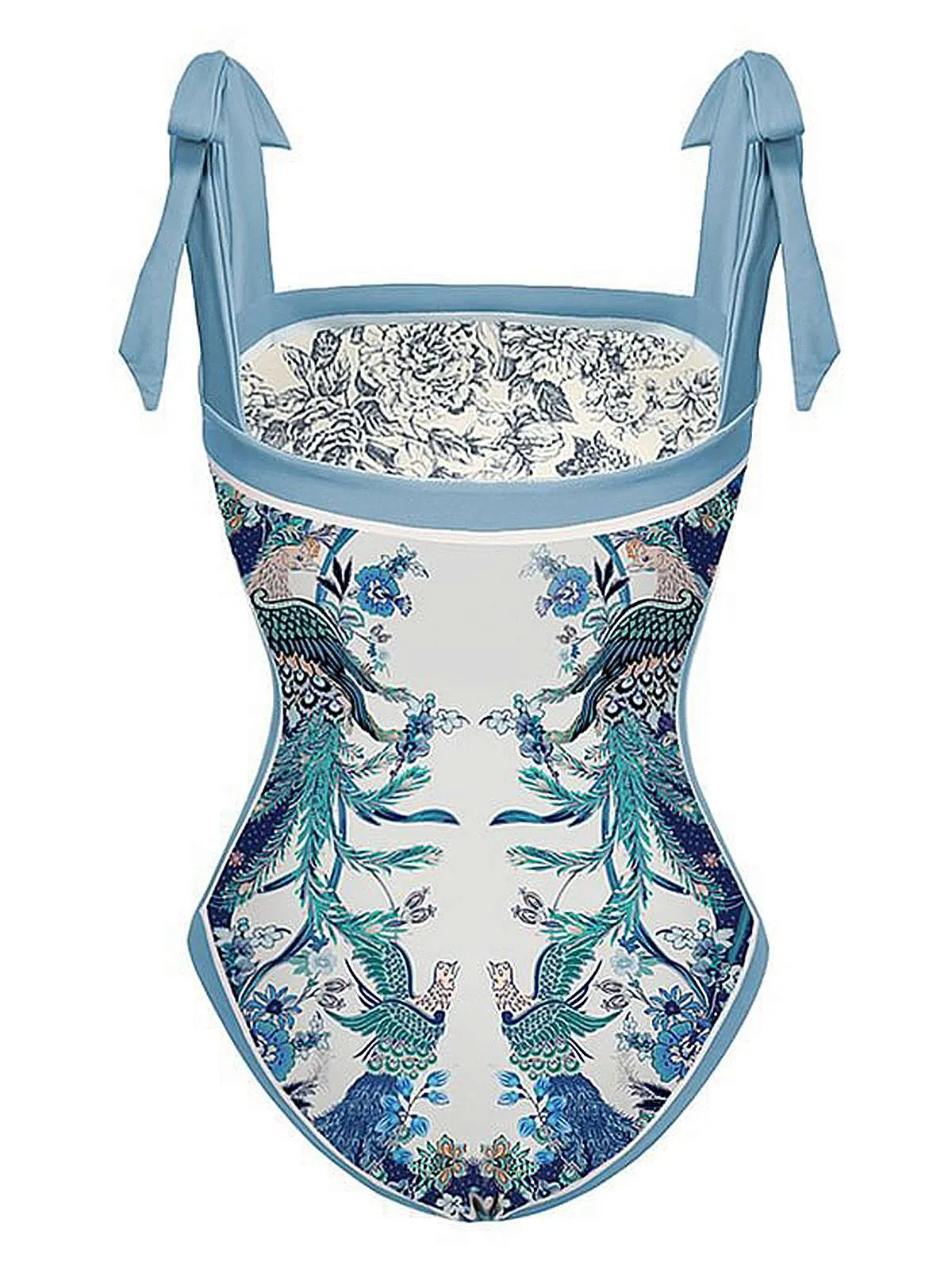 Blue 1930s Straps Reversible Swimsuit sold by Retro Stage product image thumbnail 5