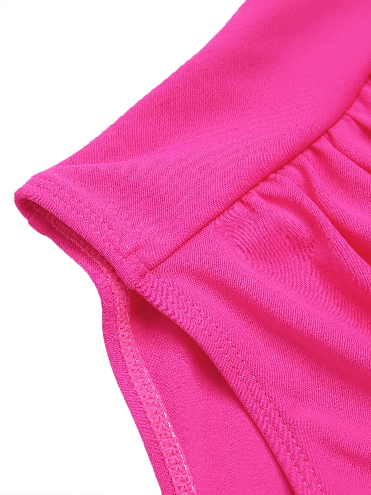 Pink 1940s Solid Wrinkle Strap Swimsuit sold by Retro Stage product image thumbnail 4