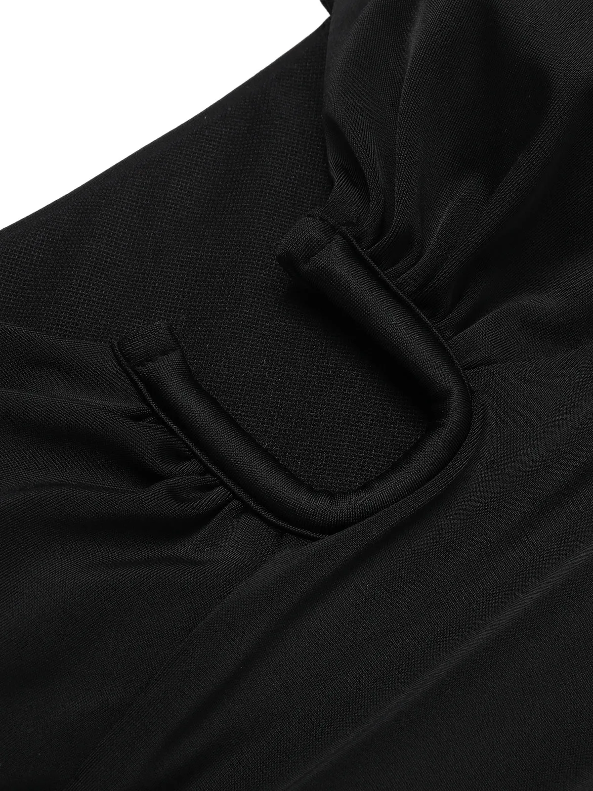 Black 1930s Spaghetti Strap One-Piece Swimsuit sold by Retro Stage product image thumbnail 4