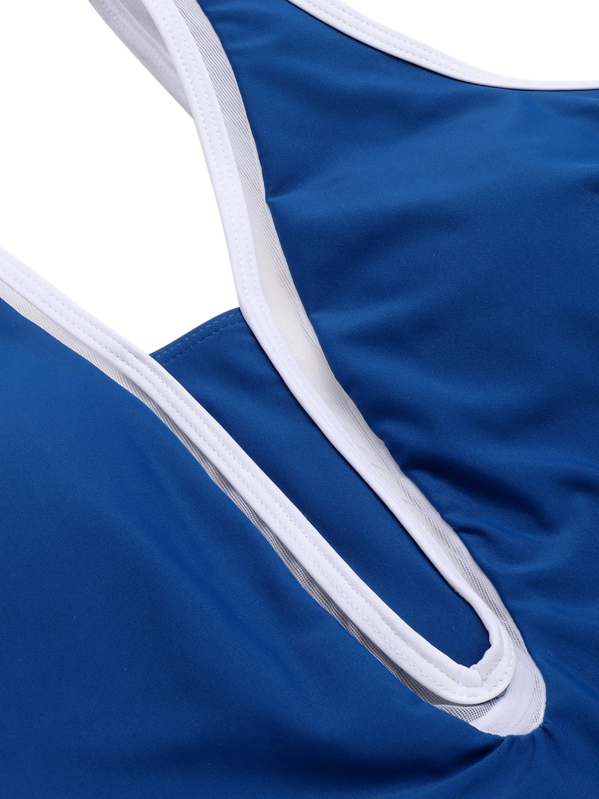 Blue 1930s Strap One-Piece Swimsuit sold by Retro Stage product image thumbnail 4