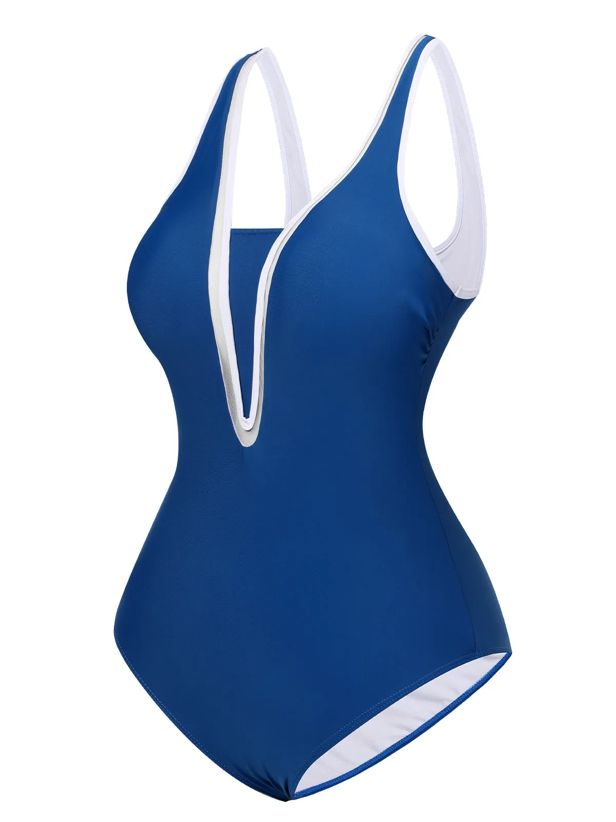 Blue 1930s Strap One-Piece Swimsuit sold by Retro Stage product image thumbnail 2
