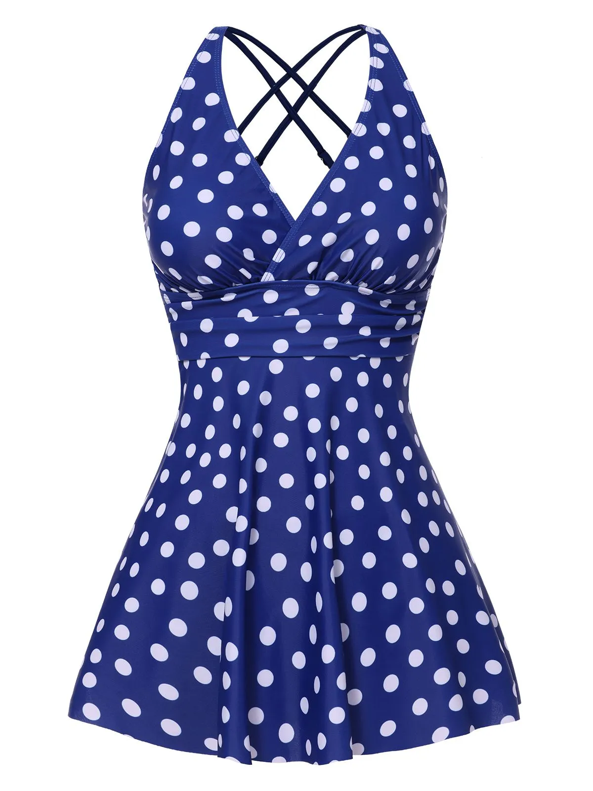 1930s Cross Straps Polka Dots Swimsuit sold by Retro Stage product image thumbnail 2