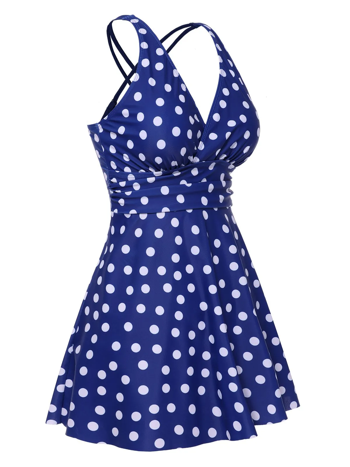 1930s Cross Straps Polka Dots Swimsuit sold by Retro Stage product image thumbnail 3
