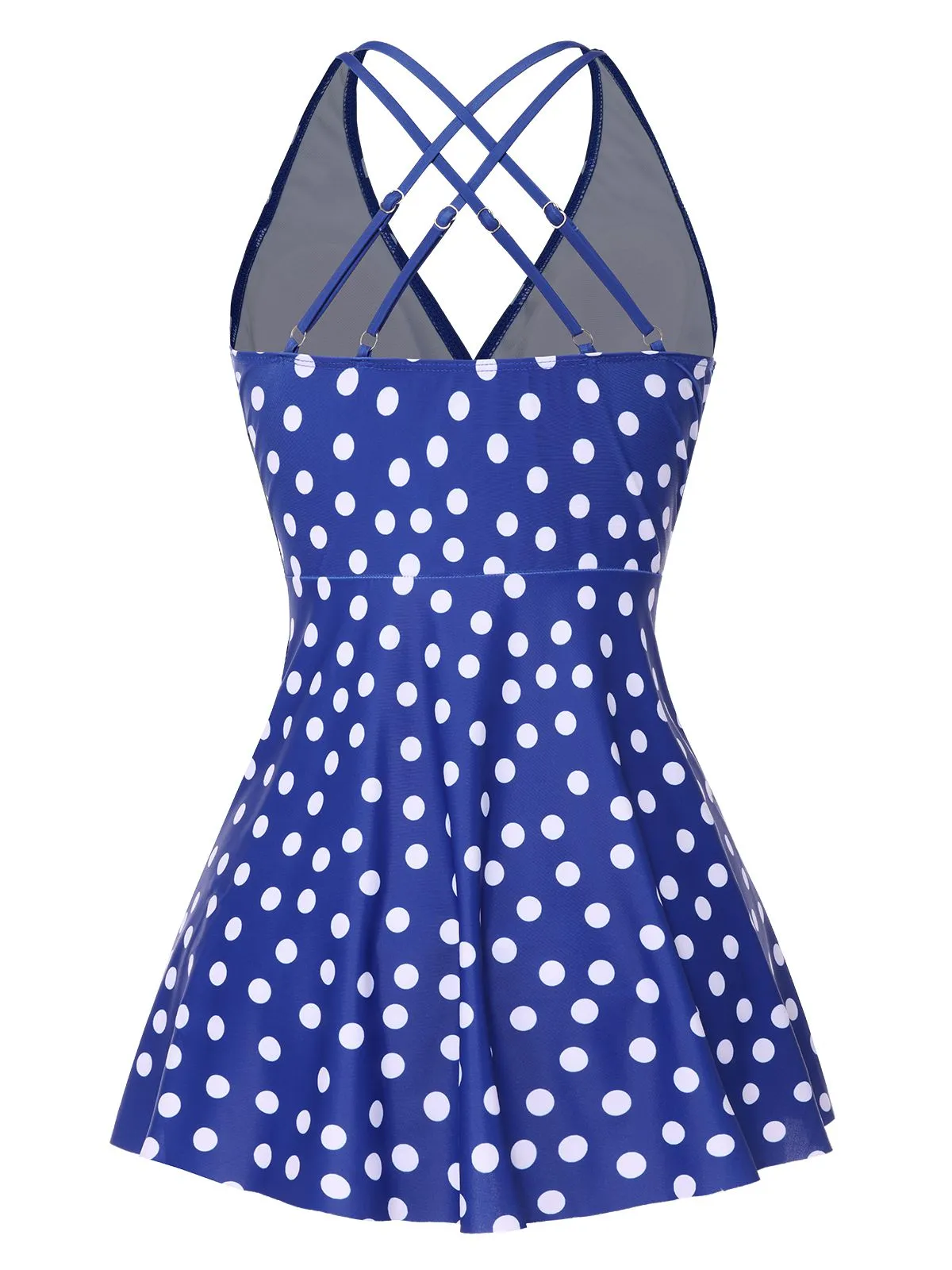 1930s Cross Straps Polka Dots Swimsuit sold by Retro Stage product image thumbnail 4