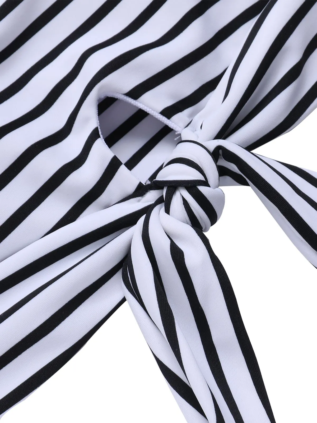 1970s Striped Waist Tie Floral Tankini Set sold by Retro Stage product image thumbnail 4