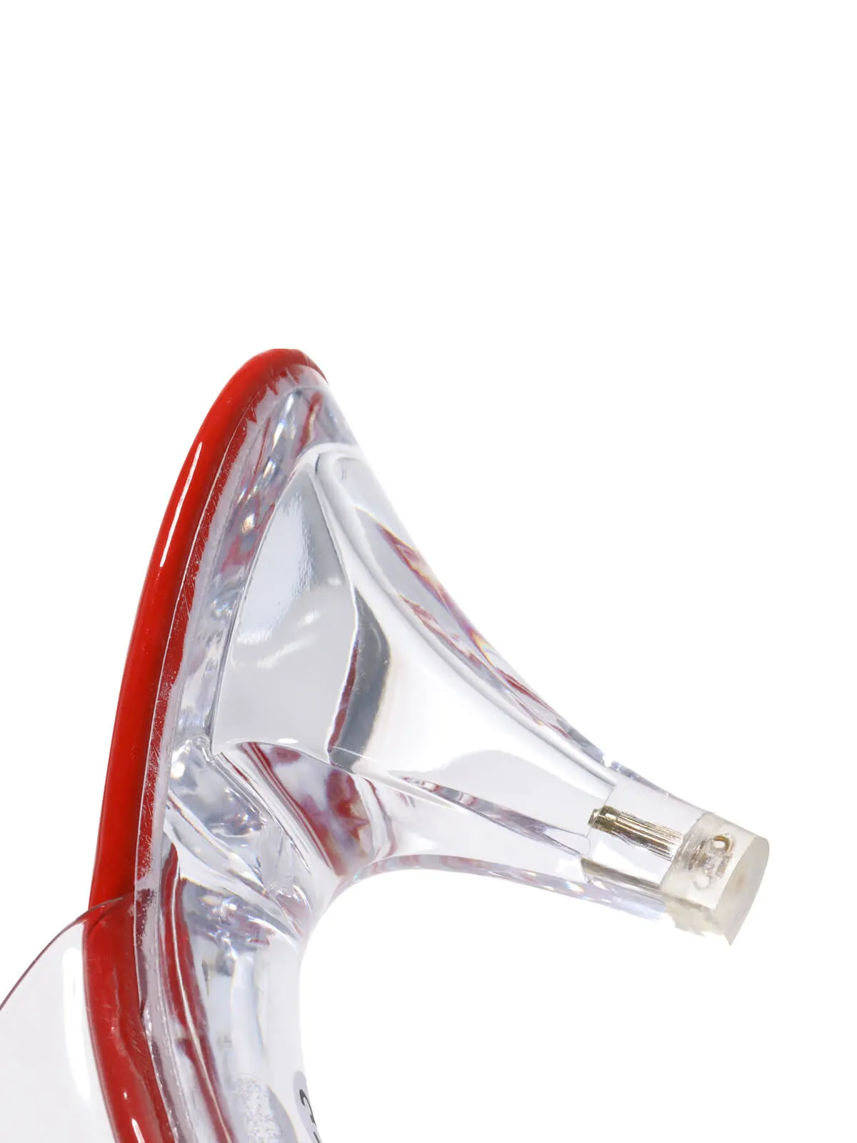 Retro Red Transparent Instep Heeled Sandals sold by Retro Stage product image thumbnail 4