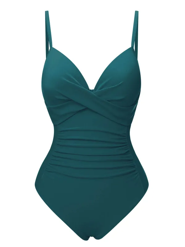 1940s Solid Bandage One-Piece Swimsuit sold by Retro Stage