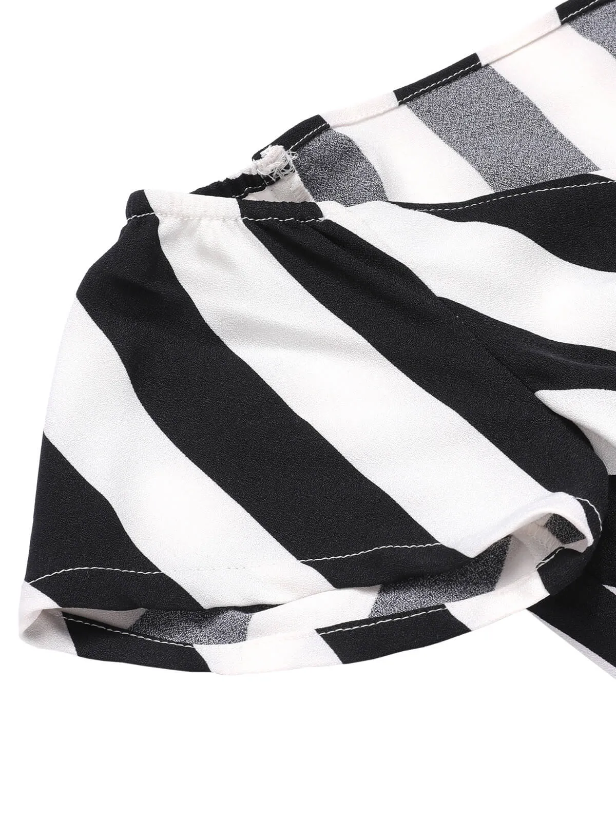 1960s Off-Shoulder Wide Stripe Jumpsuit sold by Retro Stage product image thumbnail 5