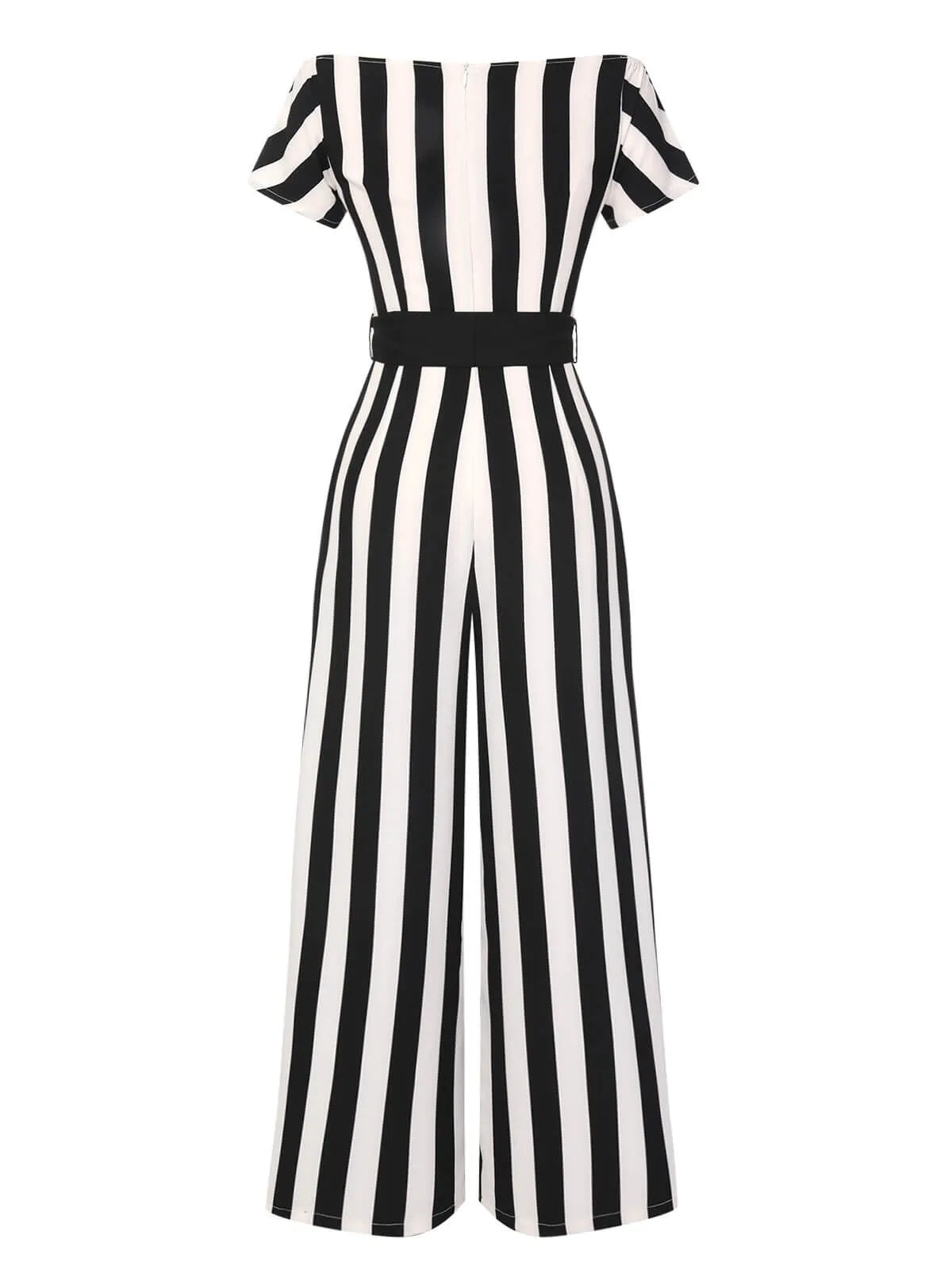 1960s Off-Shoulder Wide Stripe Jumpsuit sold by Retro Stage product image thumbnail 4