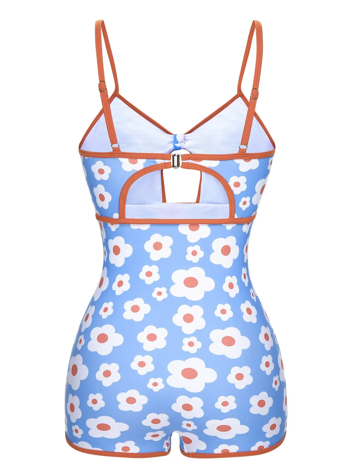 1930s Spaghetti Straps Cartoon Flowers Boxer Swimsuit sold by Retro Stage product image thumbnail 3