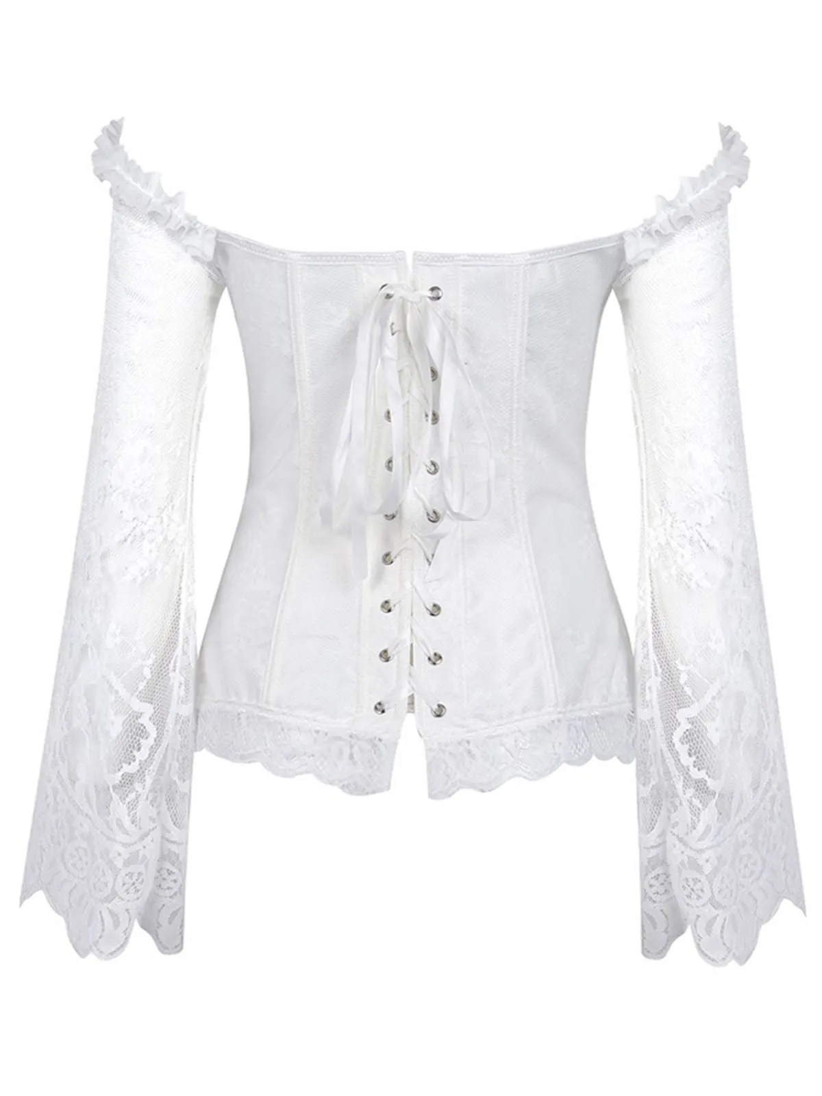 Halloween Steampunk Lace Patchwork Corset sold by Retro Stage product image thumbnail 3