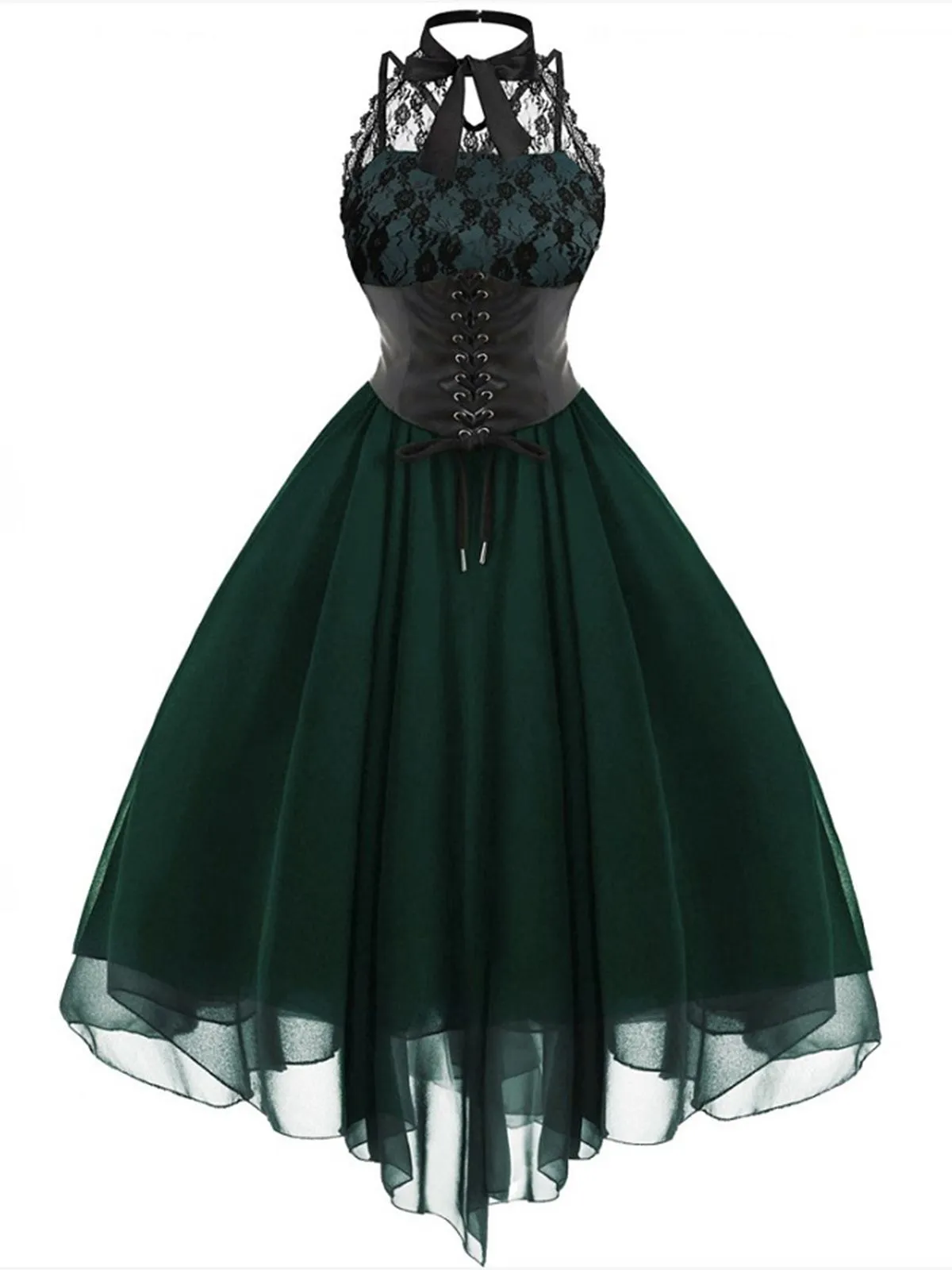 Halloween Gothic Steampunk Lace Dress sold by Retro Stage product image thumbnail 2