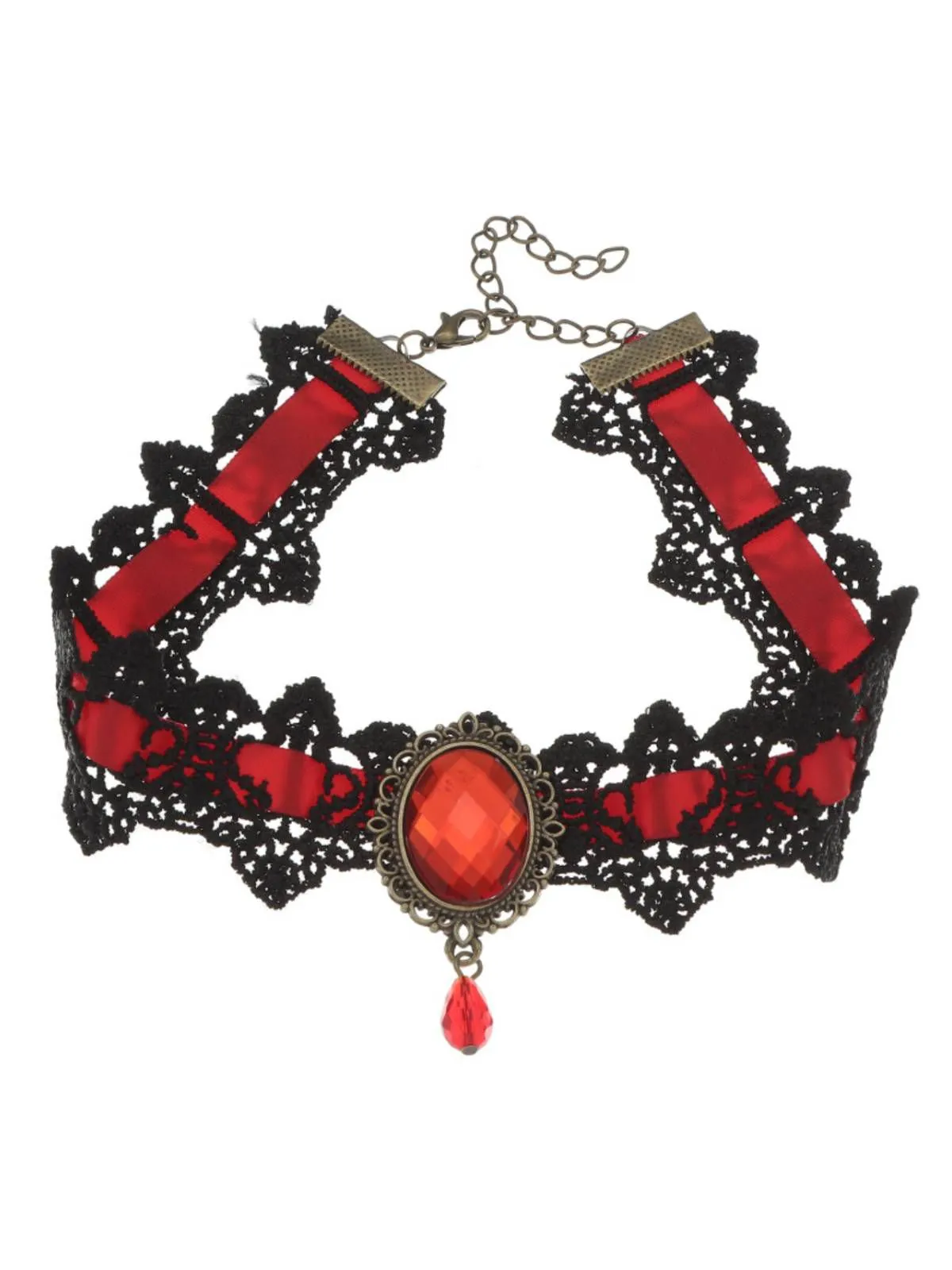 Black Retro Halloween Lace Necklace sold by Retro Stage
