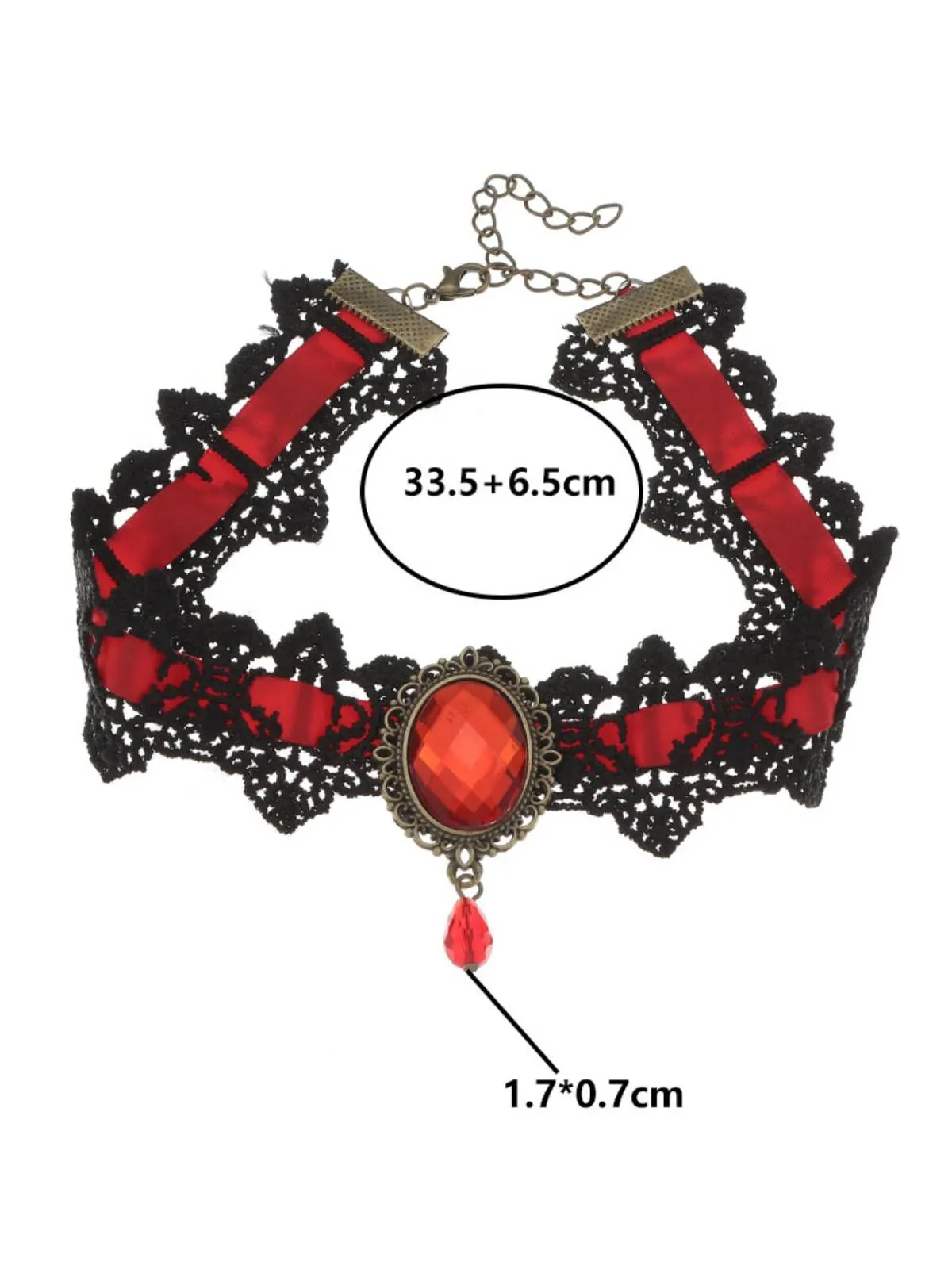Black Retro Halloween Lace Necklace sold by Retro Stage product image thumbnail 2