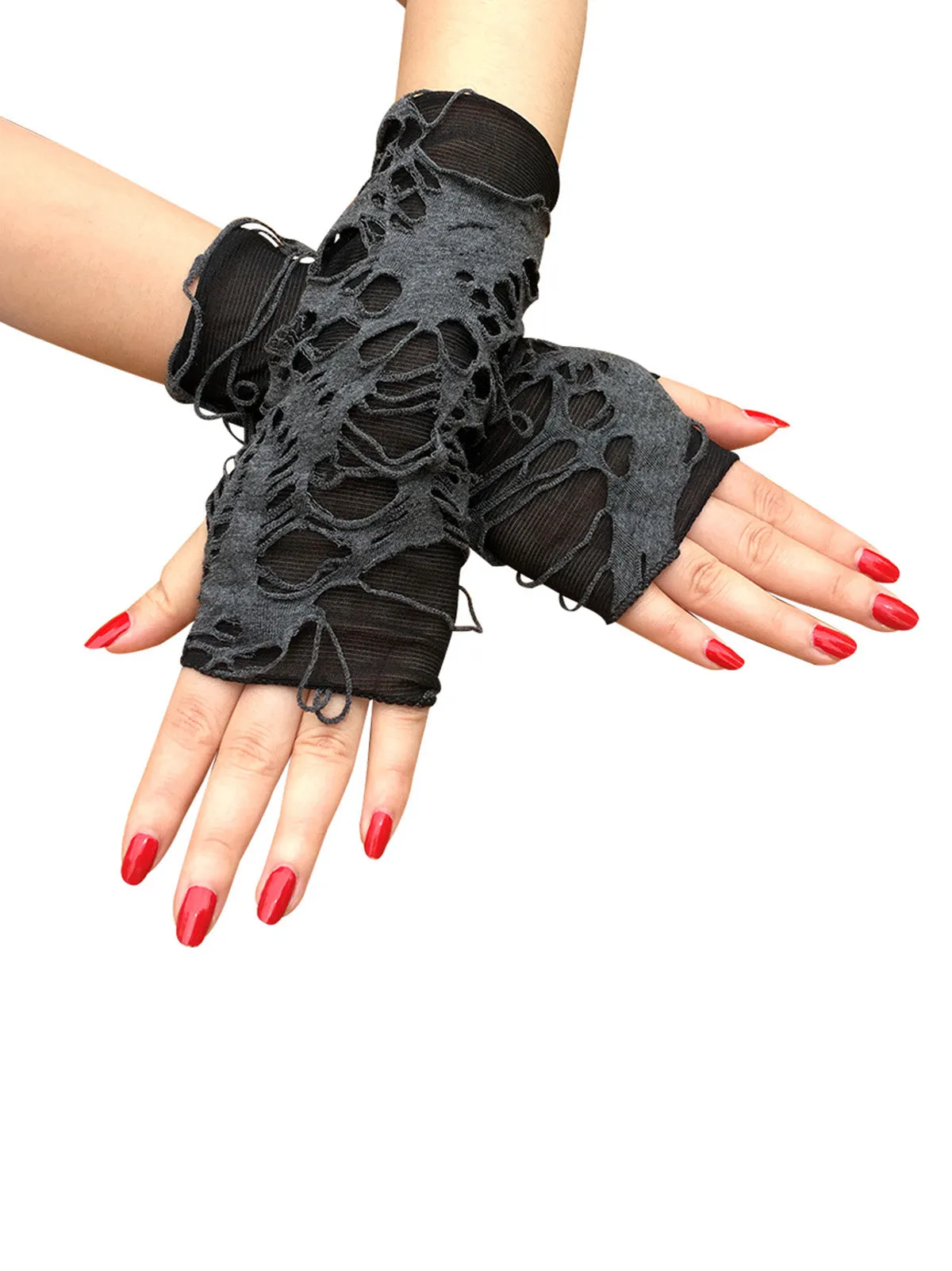 Retro Halloween Ripped Punk Gloves sold by Retro Stage